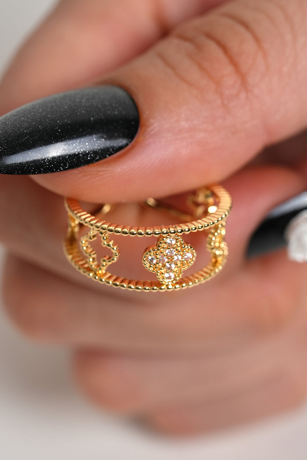 Kader Çarkı 14K Altın Kaplama Vintage Yüzük