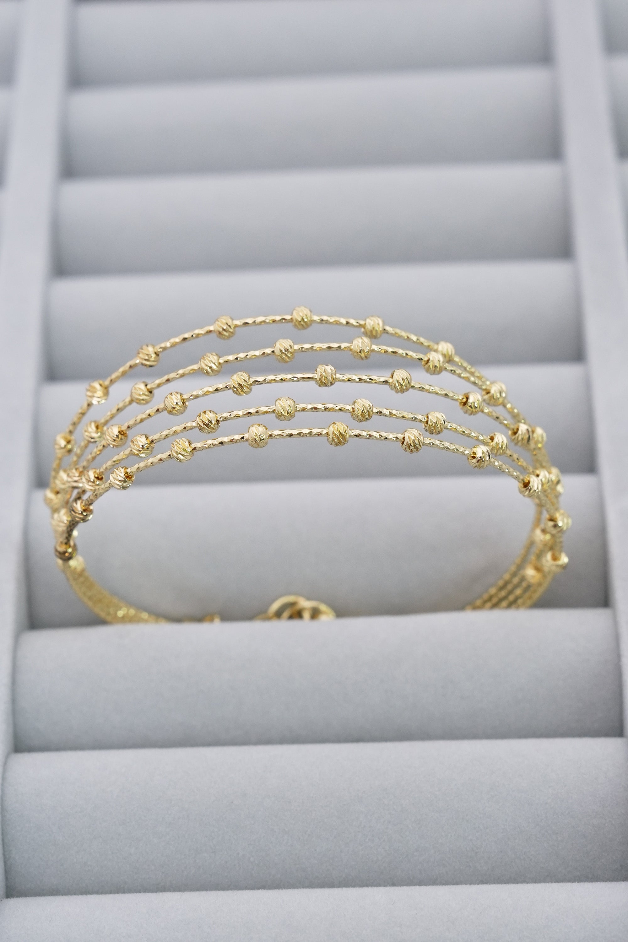 Işık Basamakları 14K Altın Kaplama Luxe Bileklik