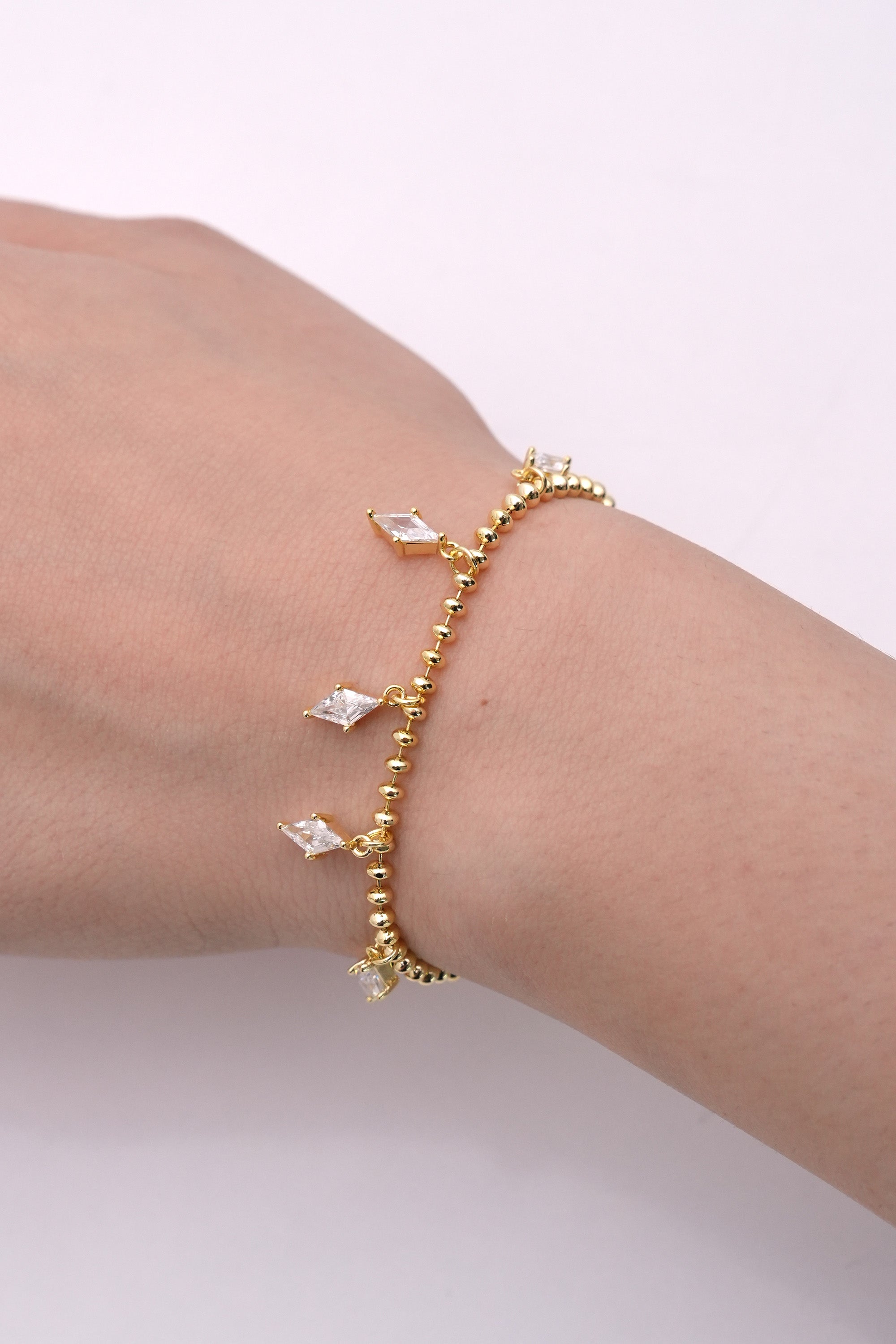 Mekik Salkımı 14K Altın Kaplama Luxe Bileklik