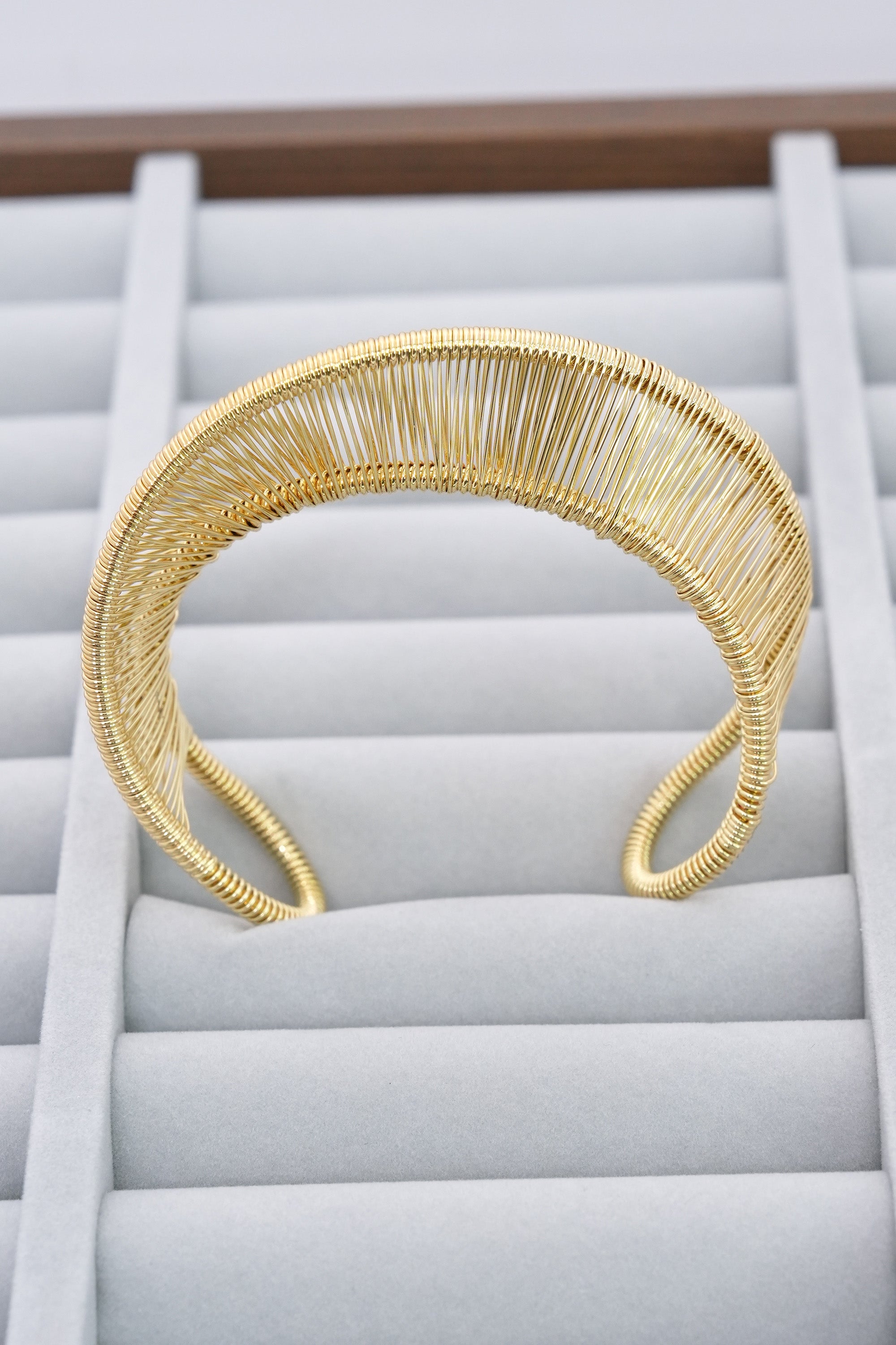 Altın Kafes 14K Altın Kaplama Luxe Bileklik