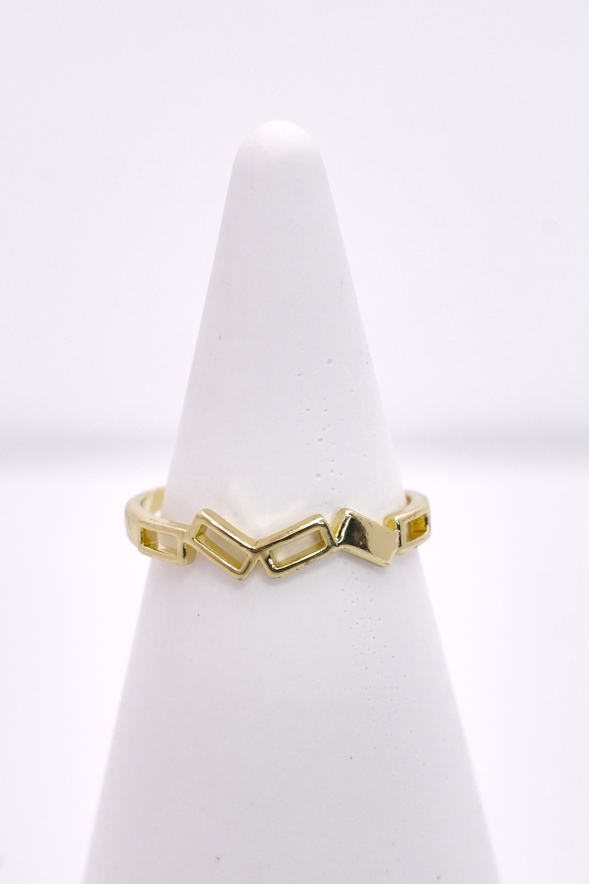 Köşeli Ritim Eklem Stainless Yüzük