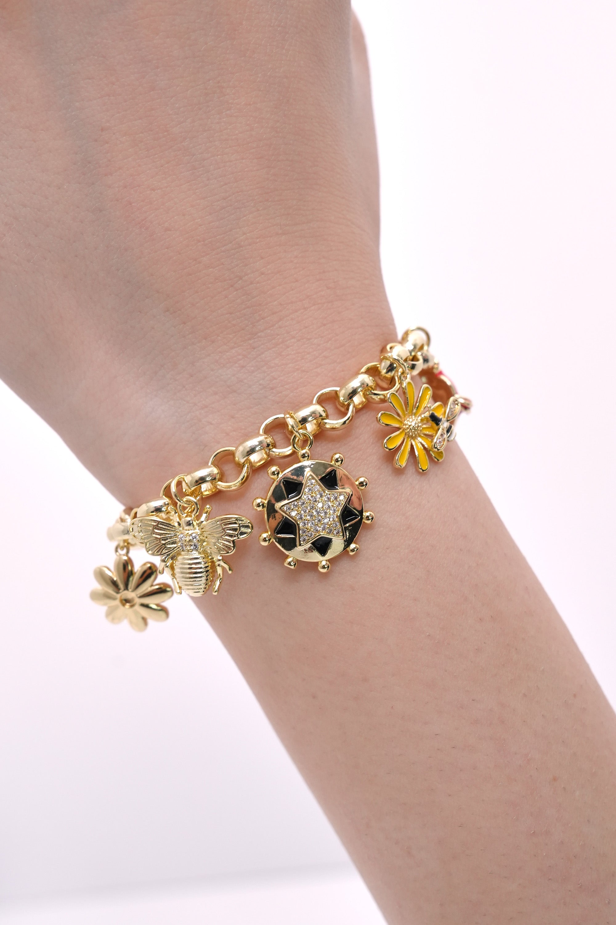 Şans Bahçesi 14K Altın Kaplama Luxe Bileklik