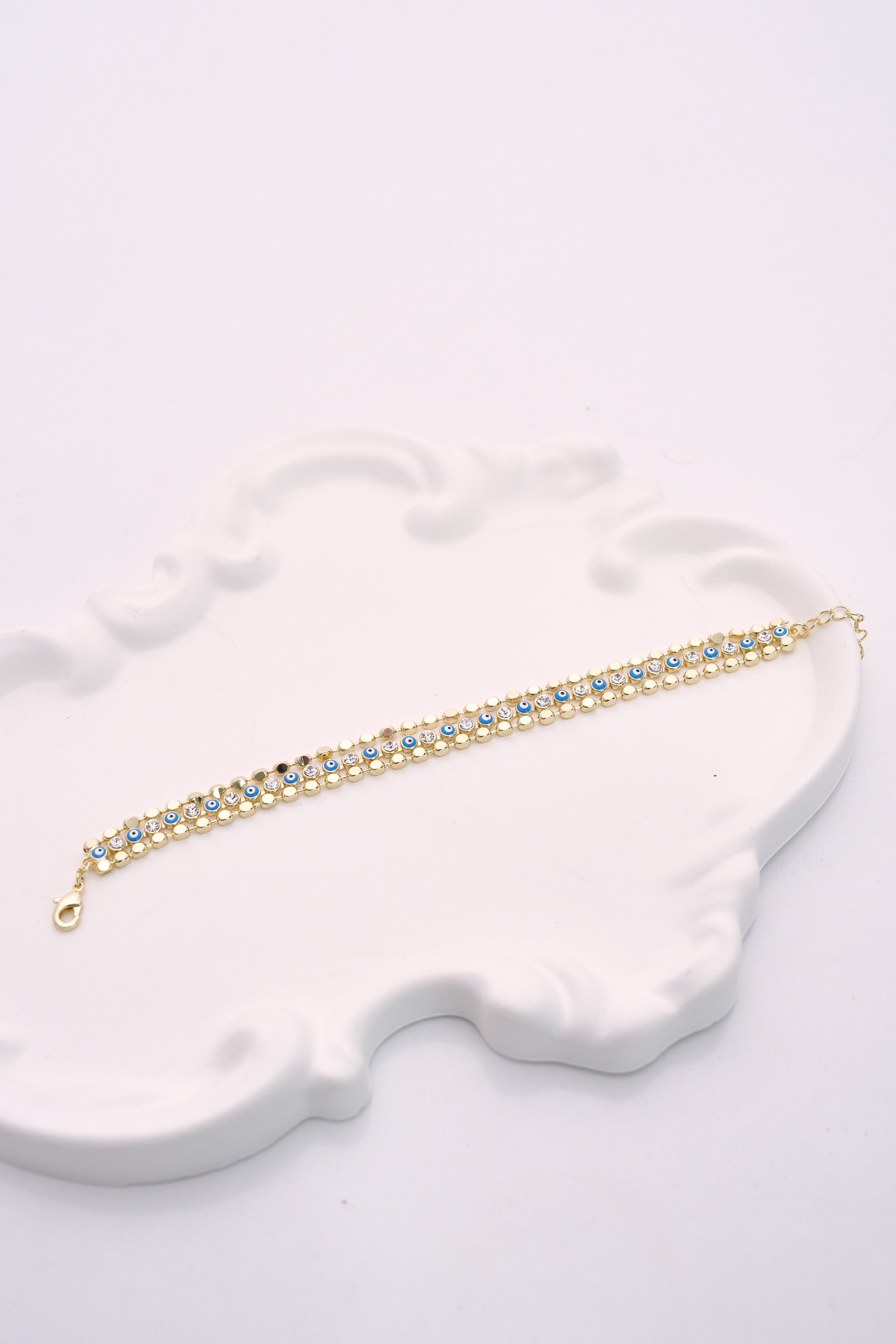 Göz Zinciri 14K Altın Kaplama Luxe Bileklik