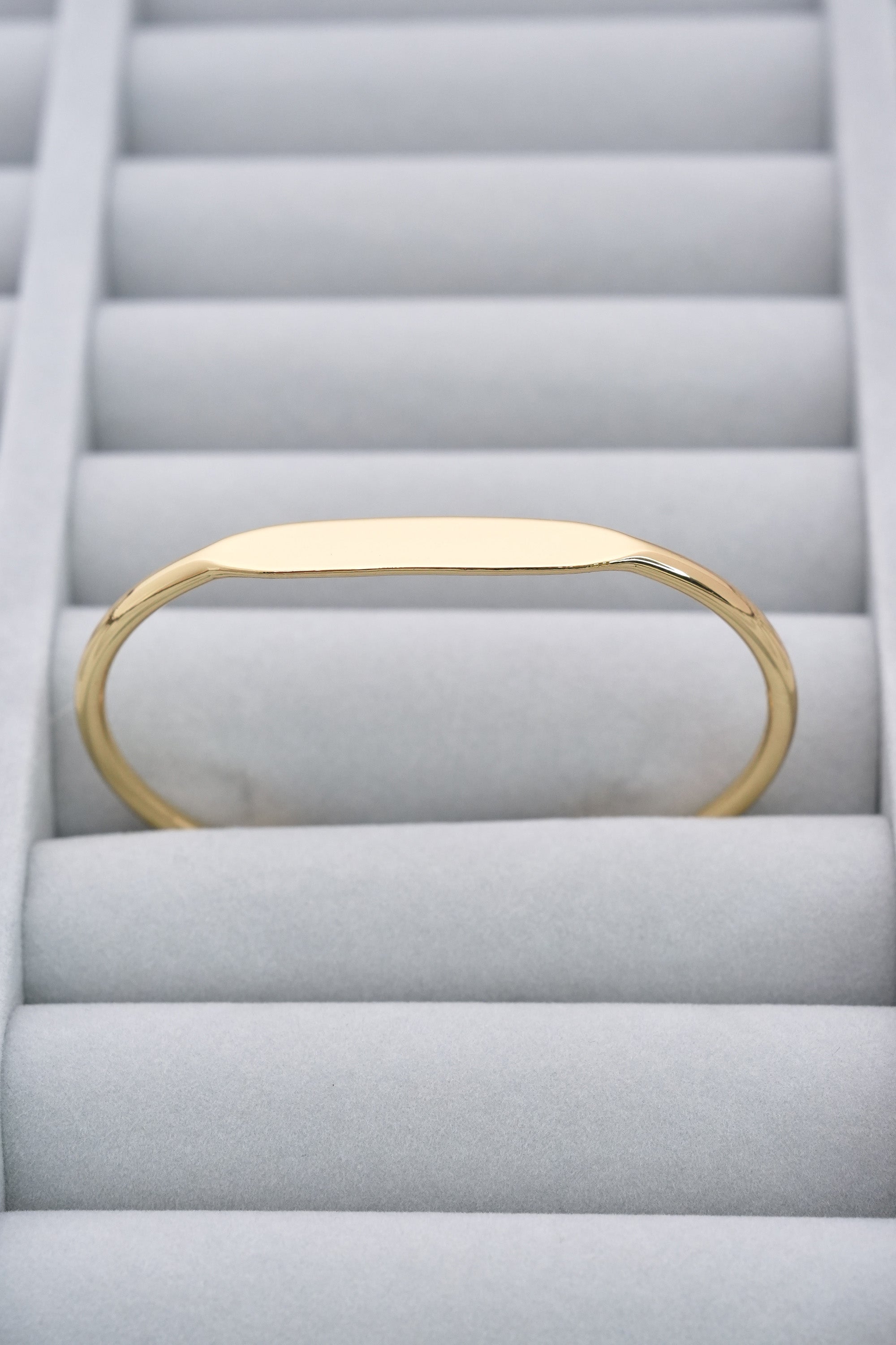 Saf Plaka 14K Altın Kaplama Luxe Bileklik