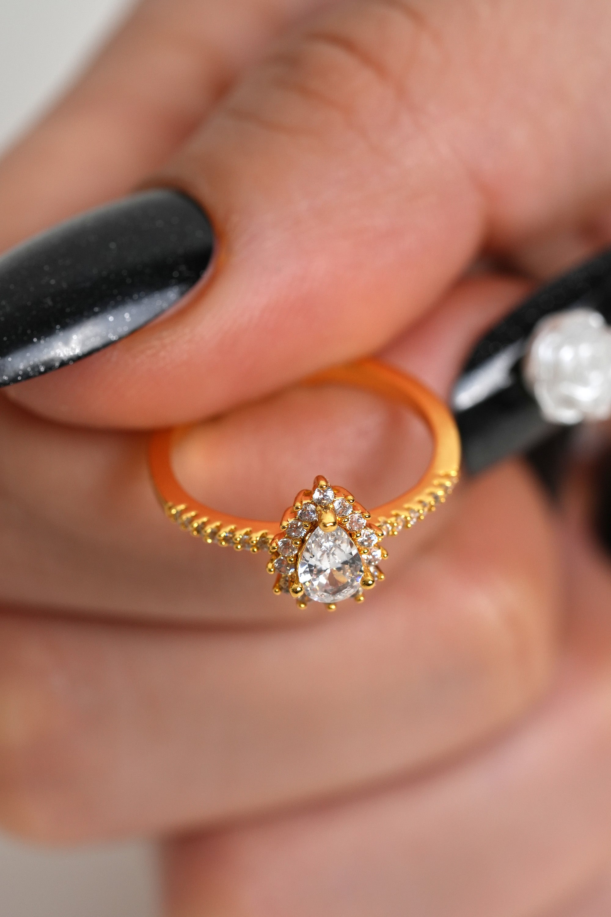 Kraliçe İmzası 14K Altın Kaplama Vintage Yüzük