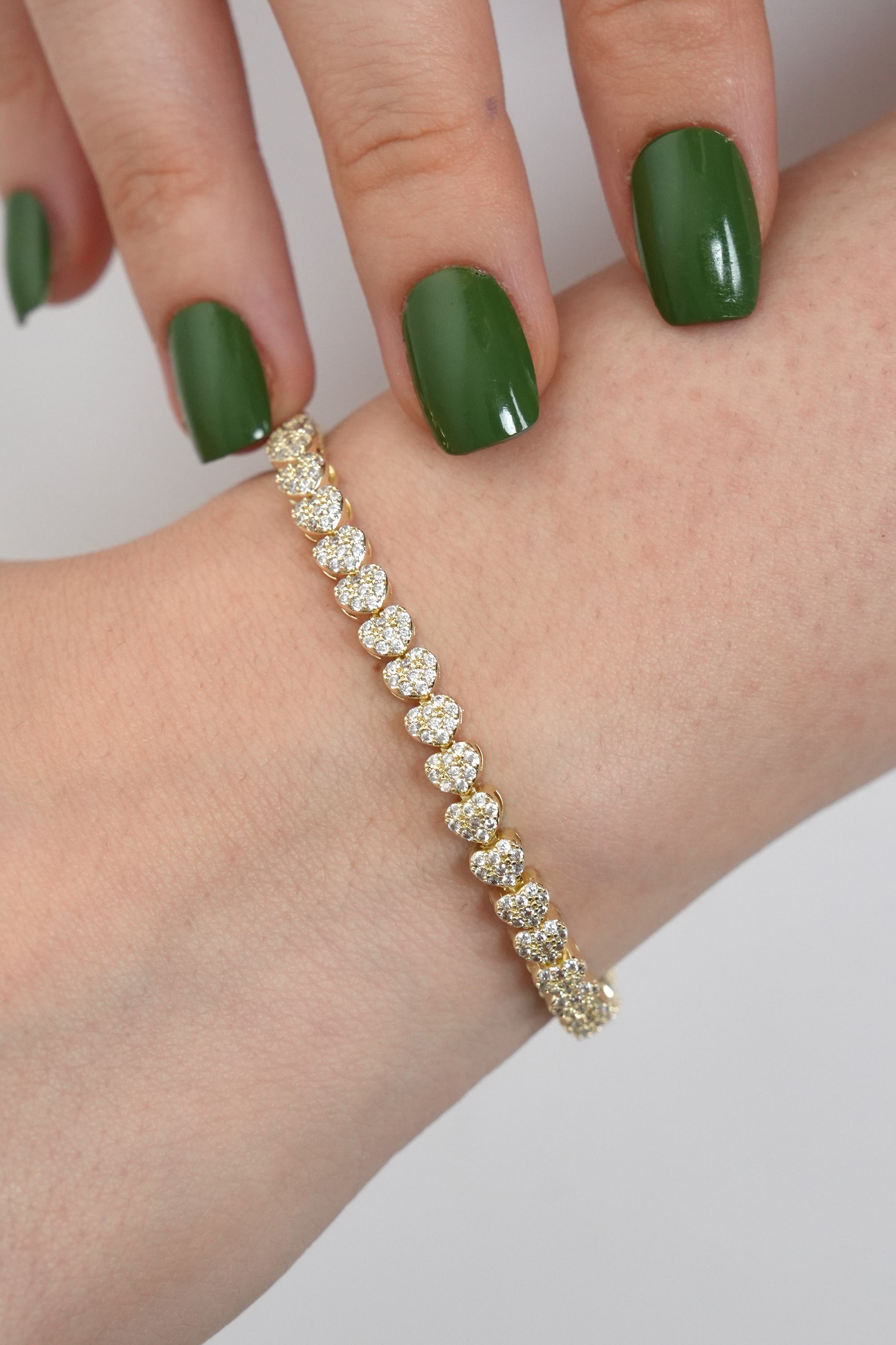 Kalp Dizisi 14K Vip Bileklik