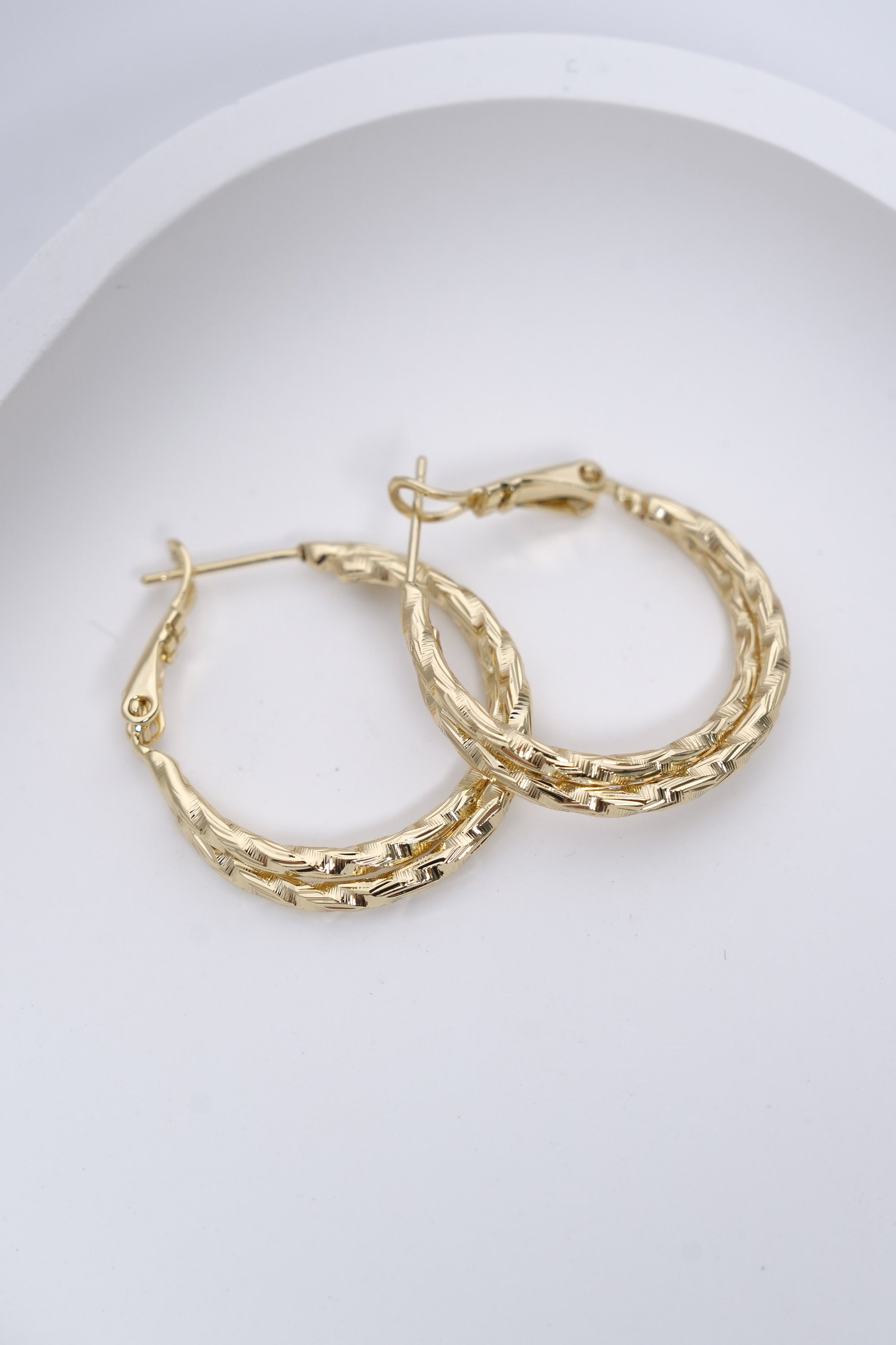 Kılçık Doku Halka Xuping Rodyum Küpe