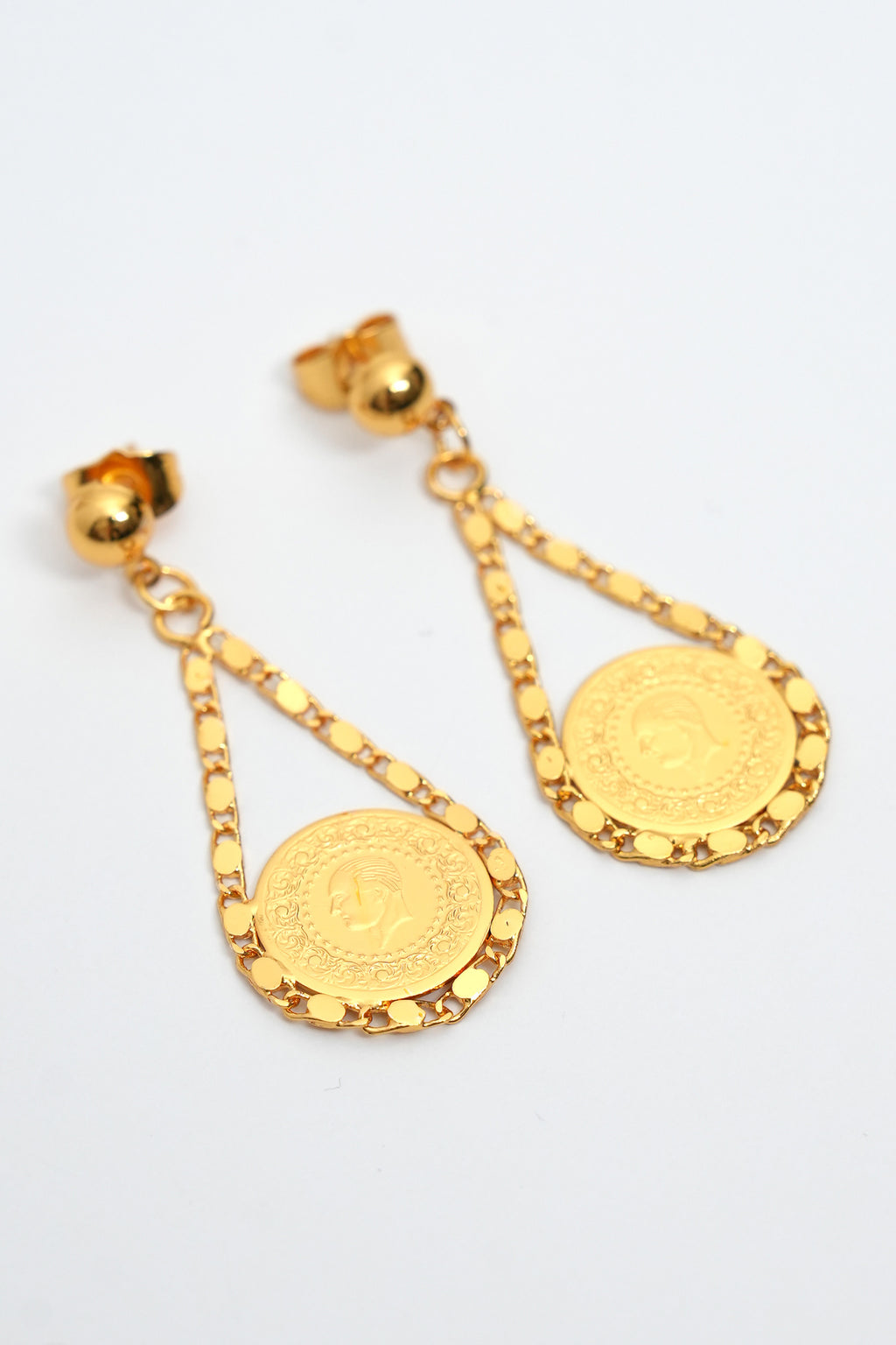 Saltanat İzi 22K Altın Kaplama Küpe