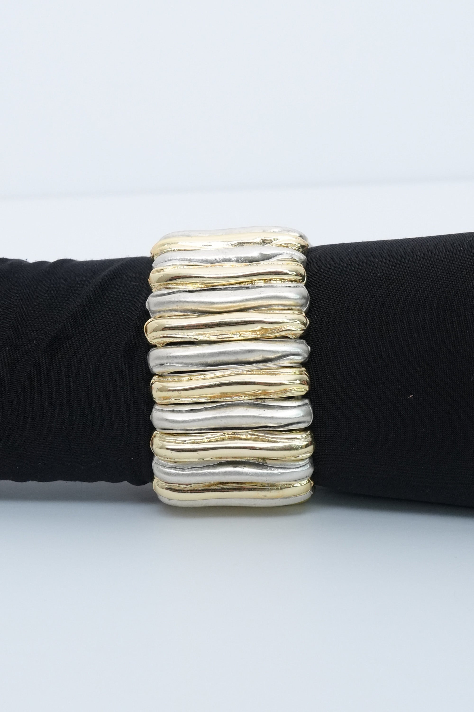 Dalga Blokları 14K Altın Kaplama Luxe Bileklik