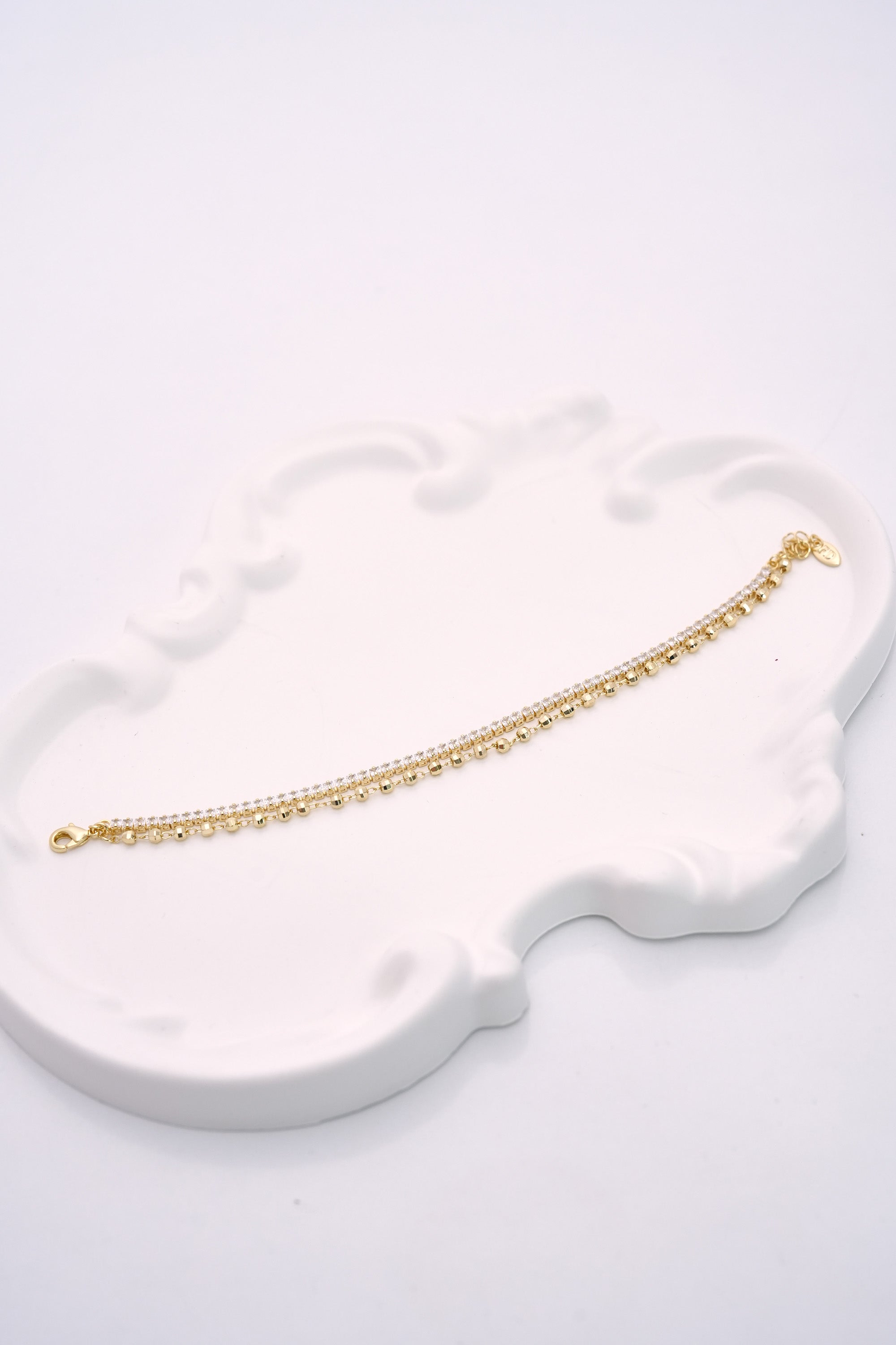 İkili Harmoni 14K Altın Kaplama Luxe Bileklik