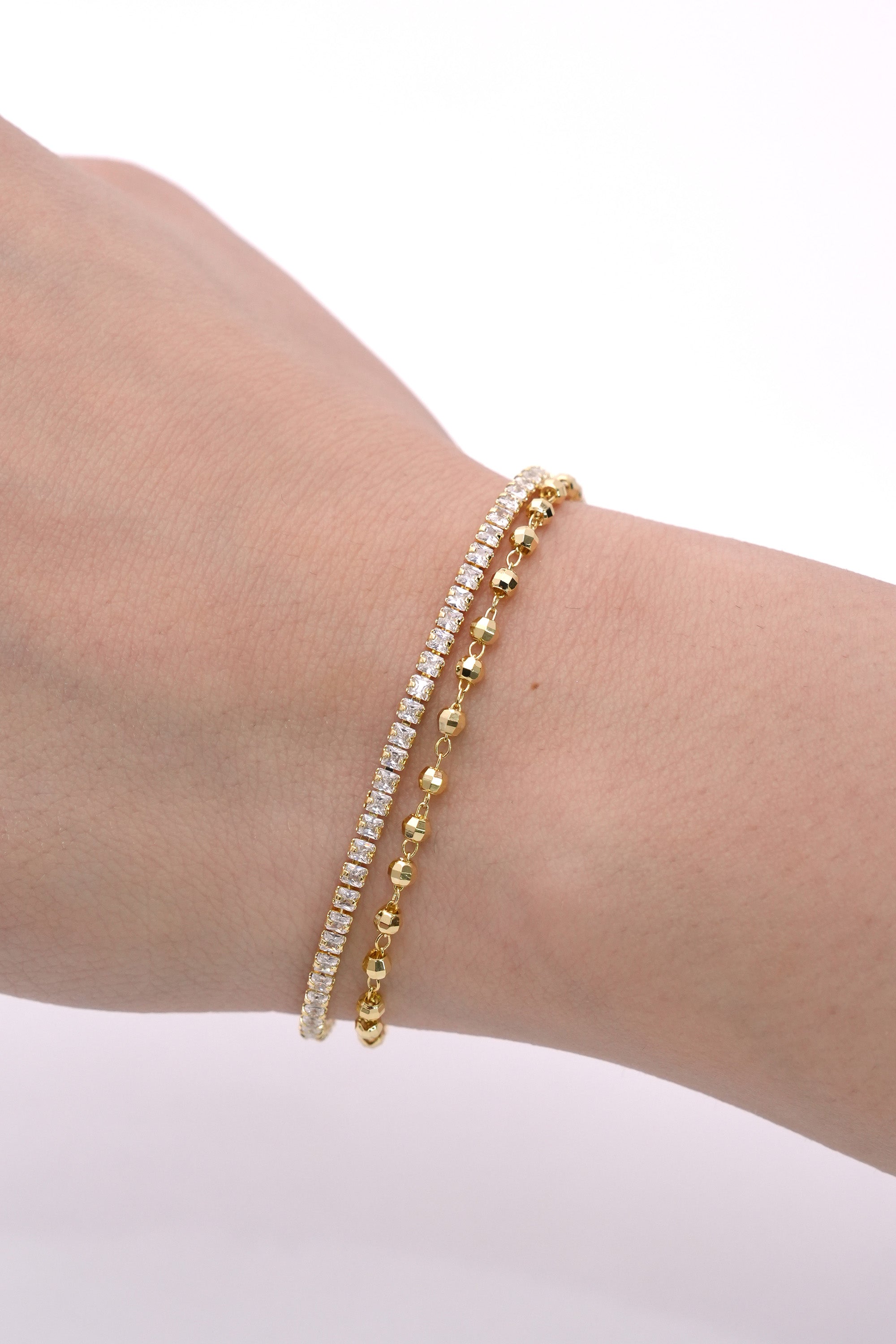 İkili Harmoni 14K Altın Kaplama Luxe Bileklik