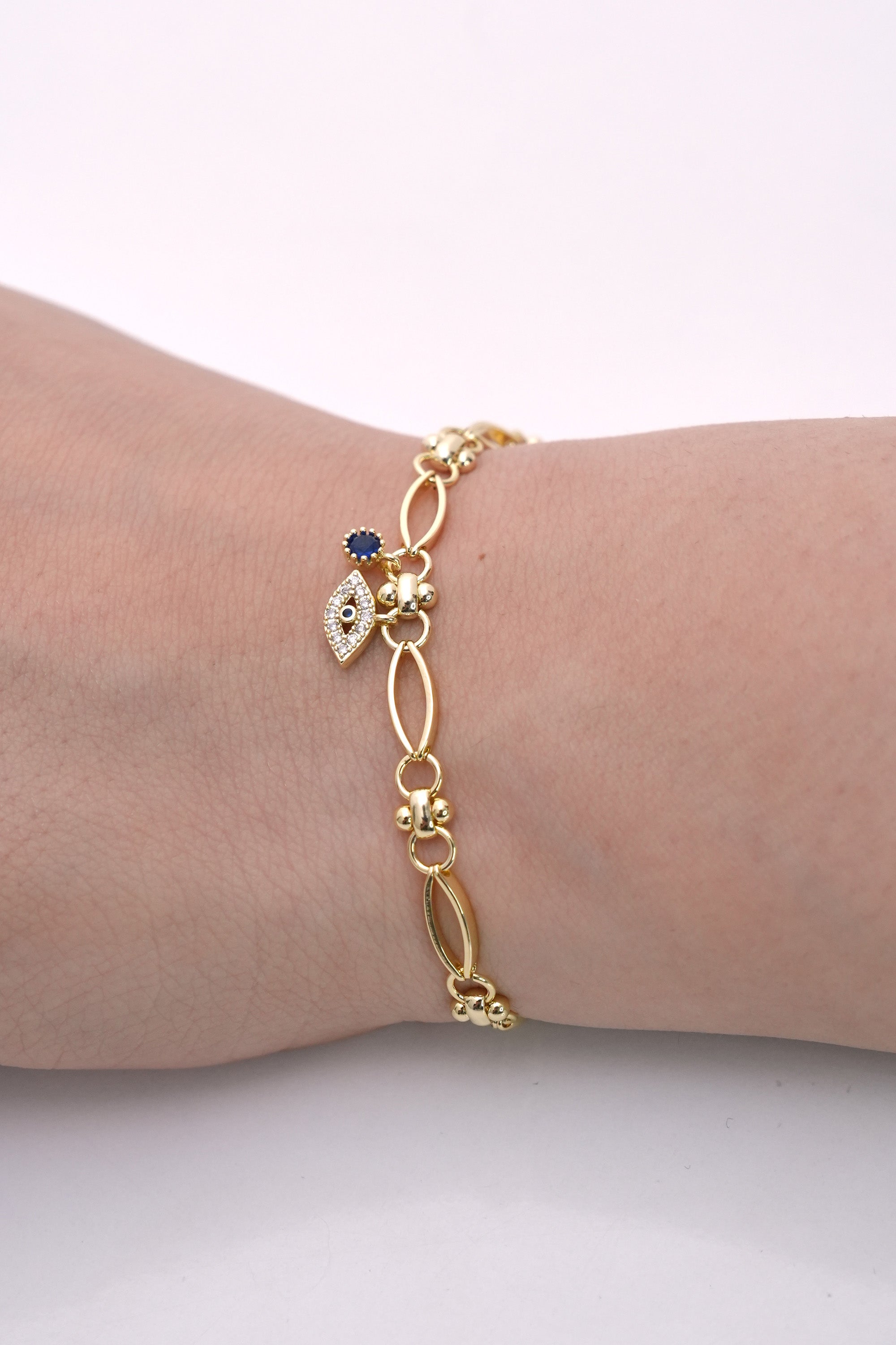 Göz Işığı 14K Altın Kaplama Luxe Bileklik