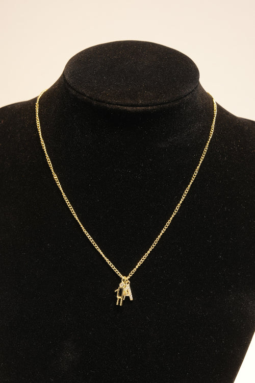 14 K Harf Luxe Kolye