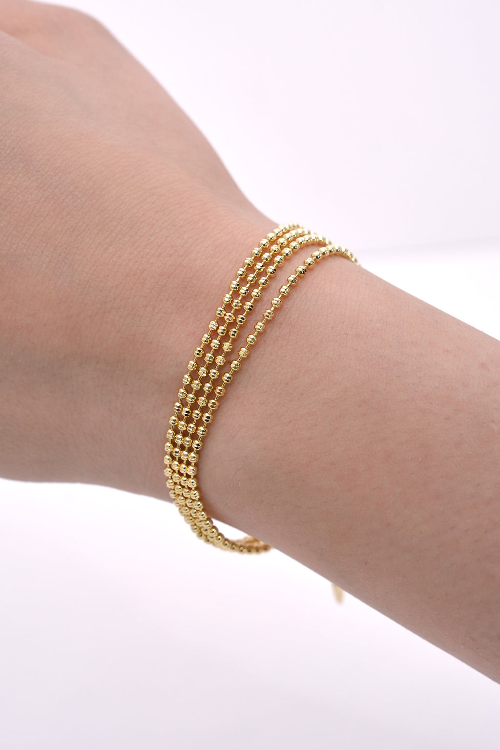 Zamansız Doku 14K Altın Kaplama Luxe Bileklik