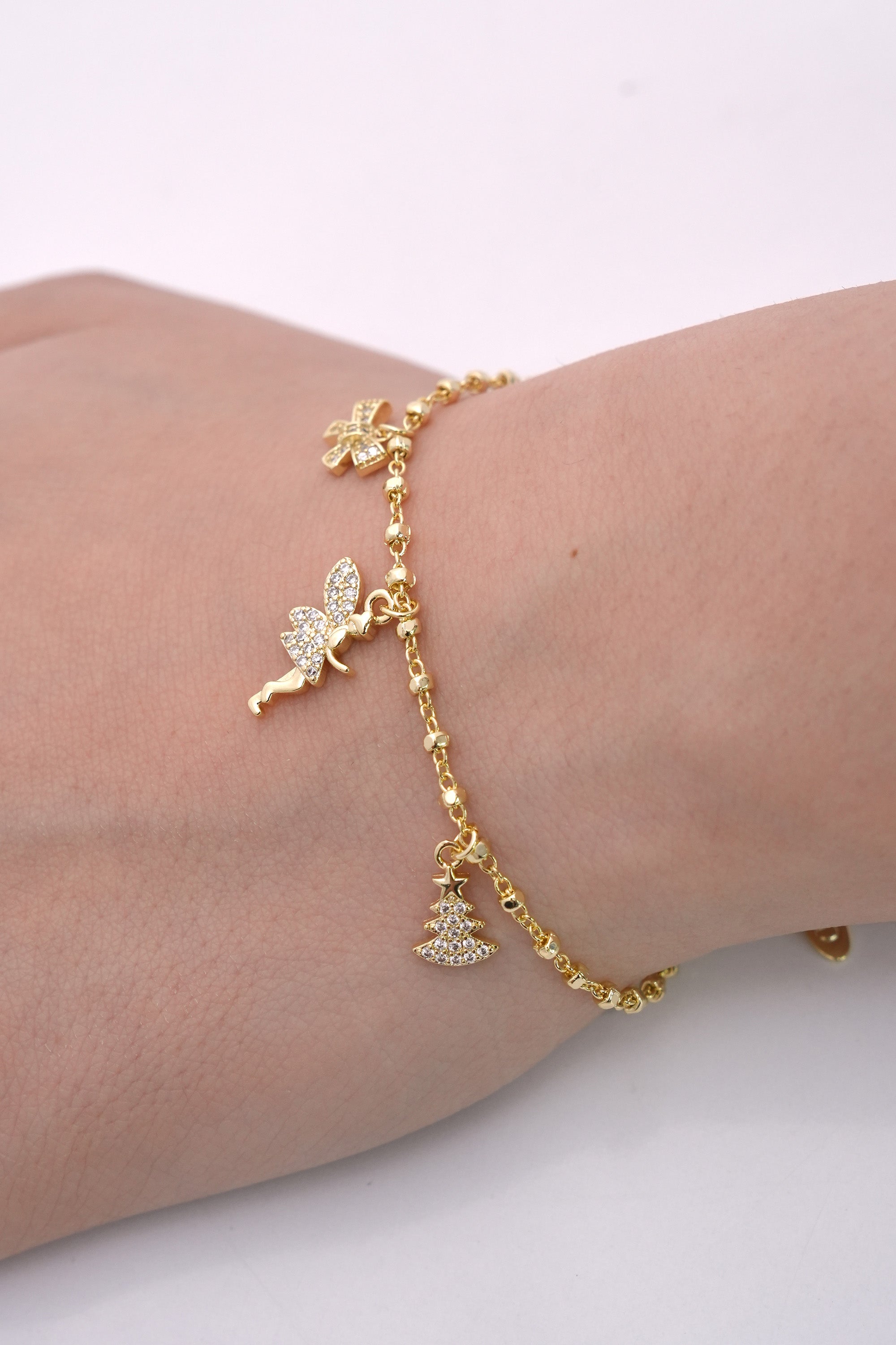 Melek Dileği 14K Altın Kaplama Luxe Bileklik