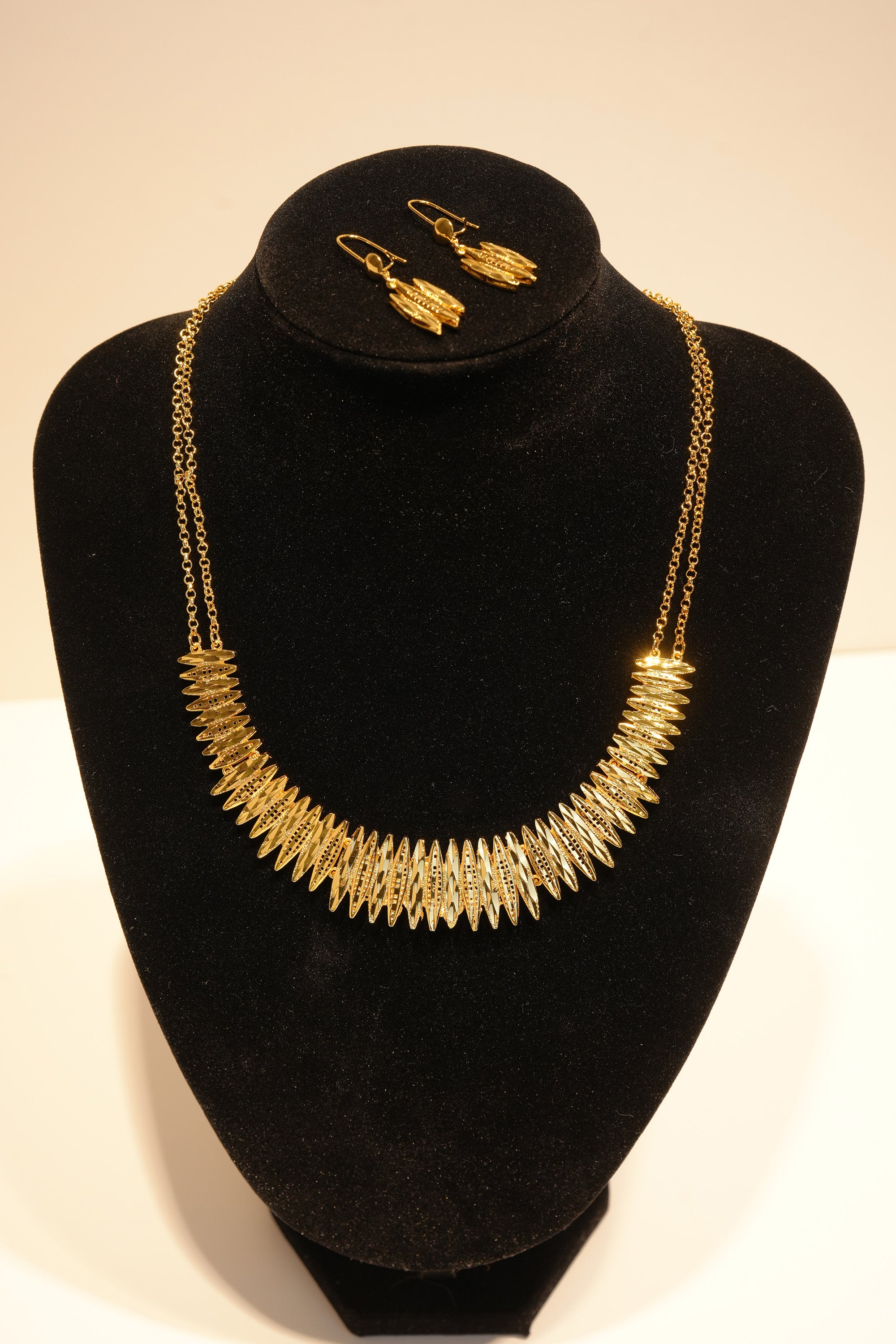 Altın Spiral Işıltı 22K Altın Kaplama Set