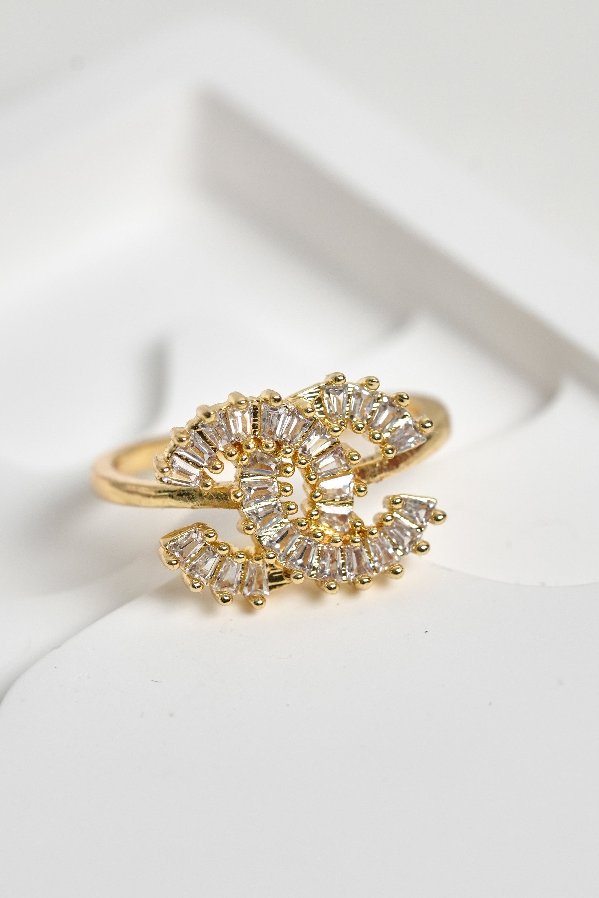 Işık Çemberi 14K Altın Kaplama Vintage Yüzük