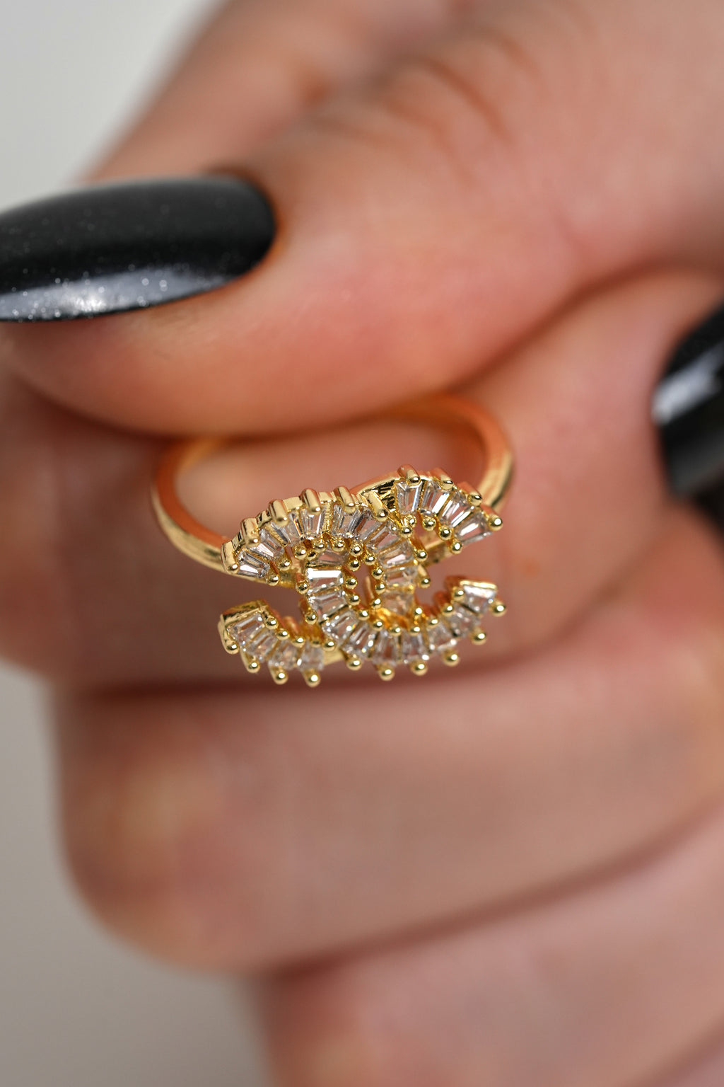 Işık Çemberi 14K Altın Kaplama Vintage Yüzük