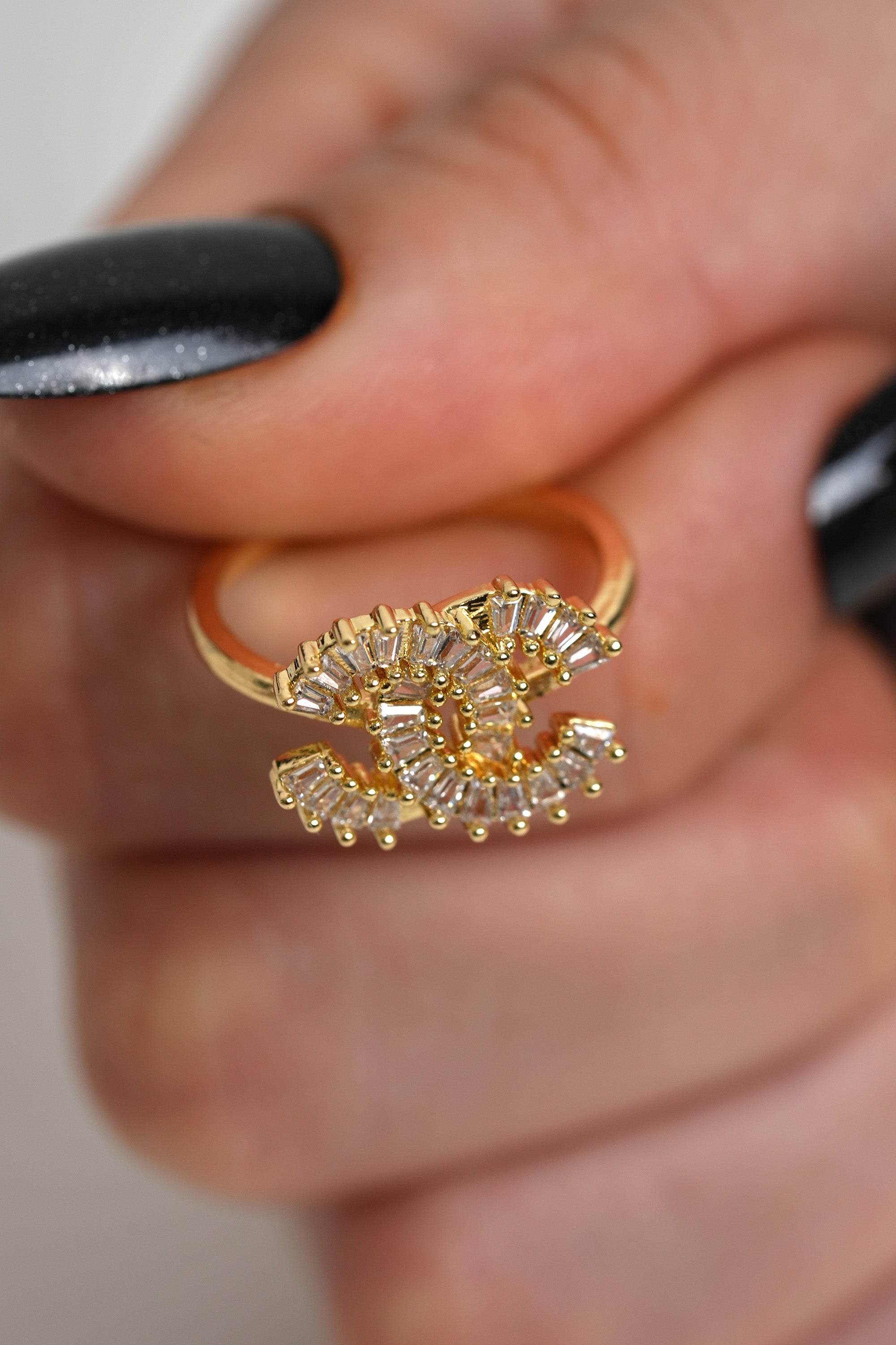 Işık Çemberi 14K Altın Kaplama Vintage Yüzük