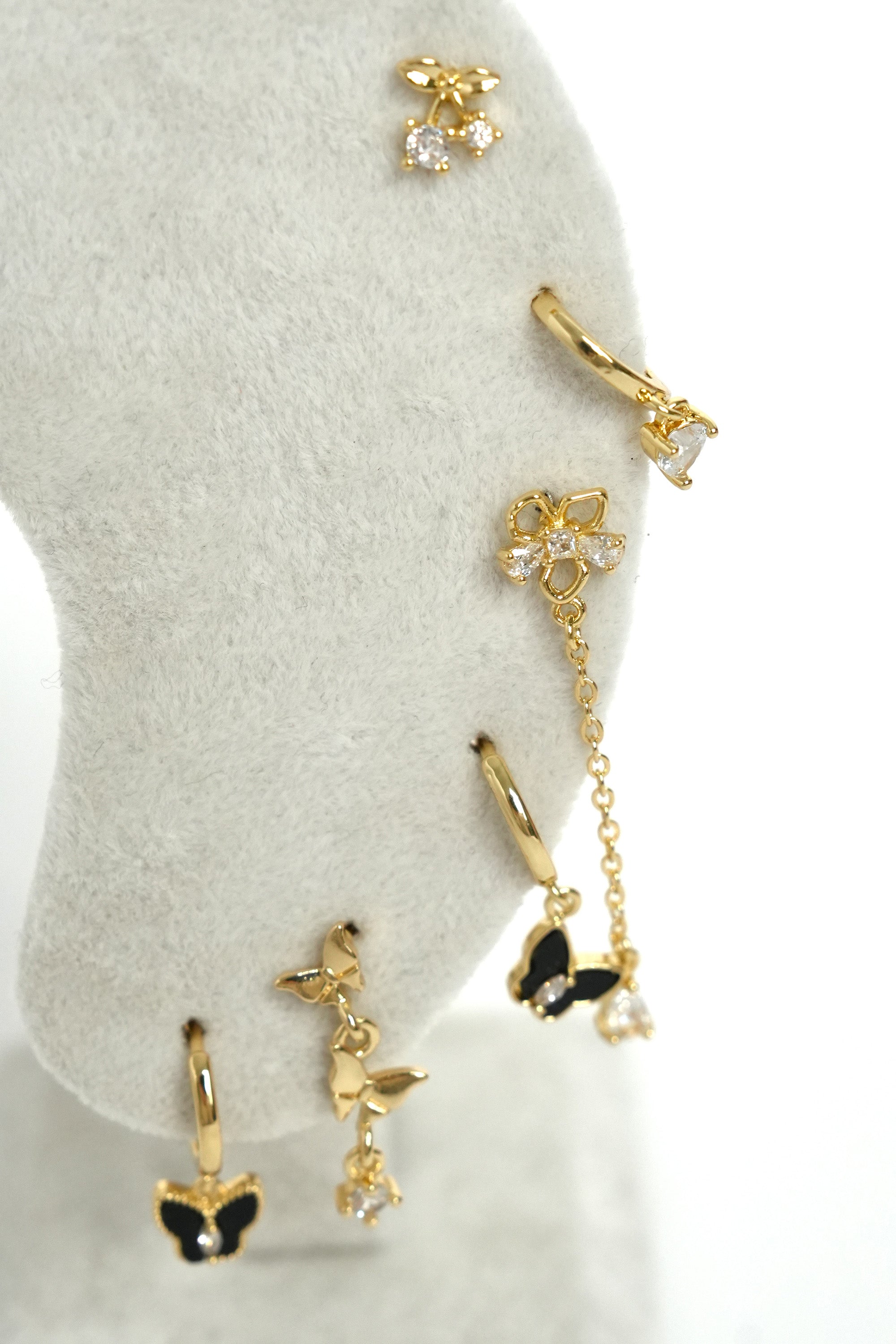 Işıltılı Kelebekler Çoklu Luxe Küpe