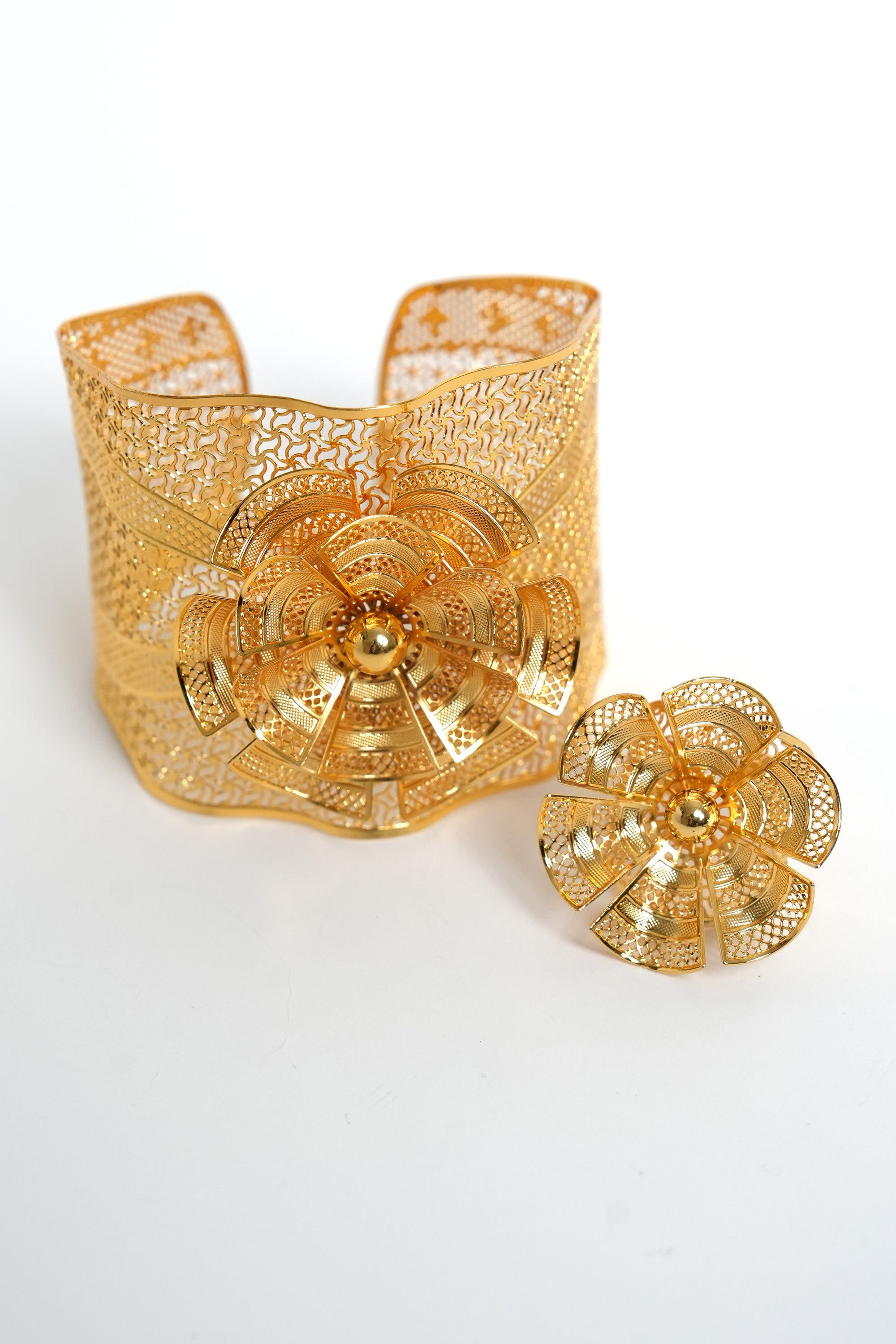 Altın Telkâri Şah İmzası 22K Altın Kaplama Kelepçe