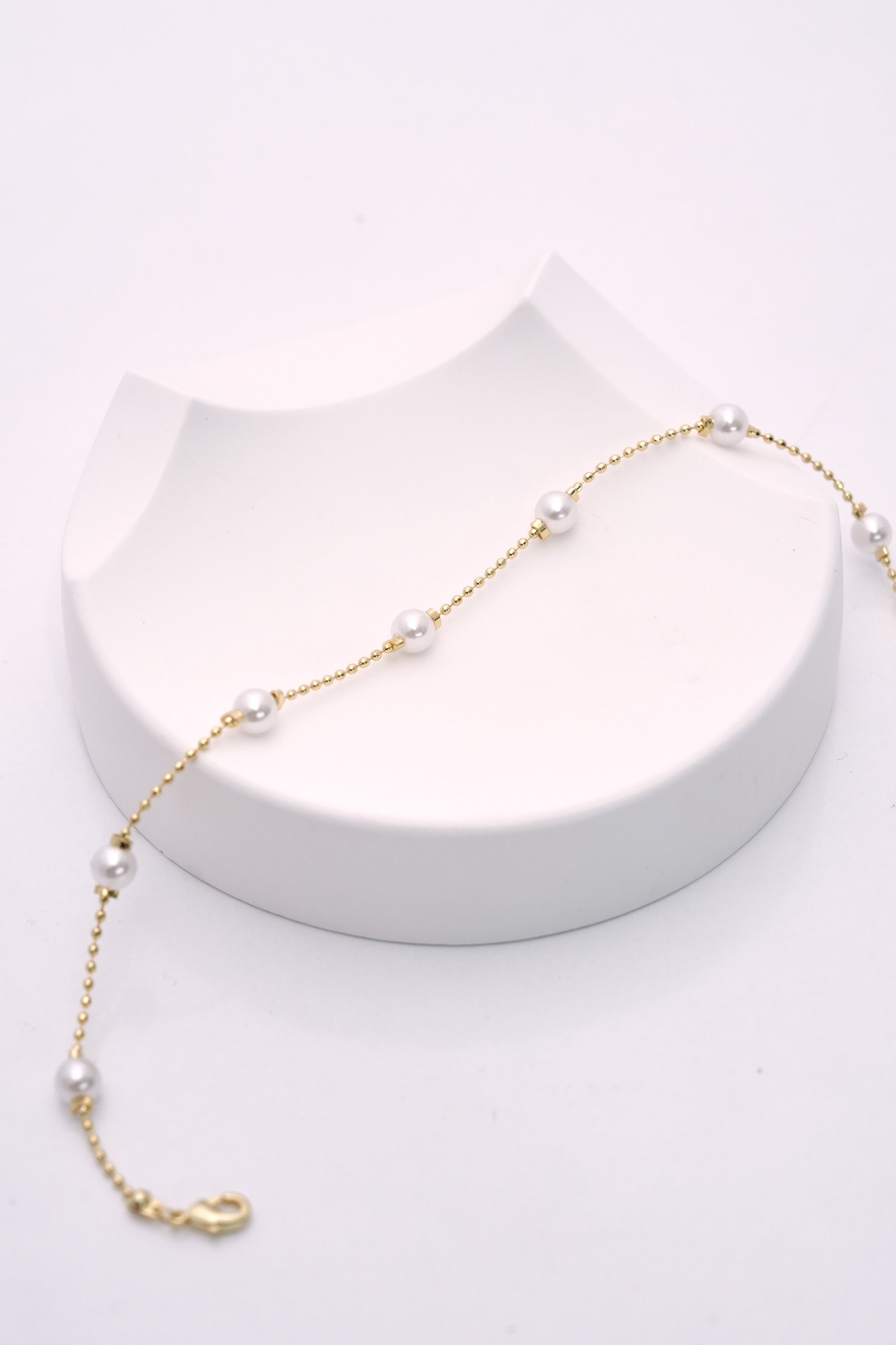 İnci Işığı 14K Altın Kaplama Luxe Halhal