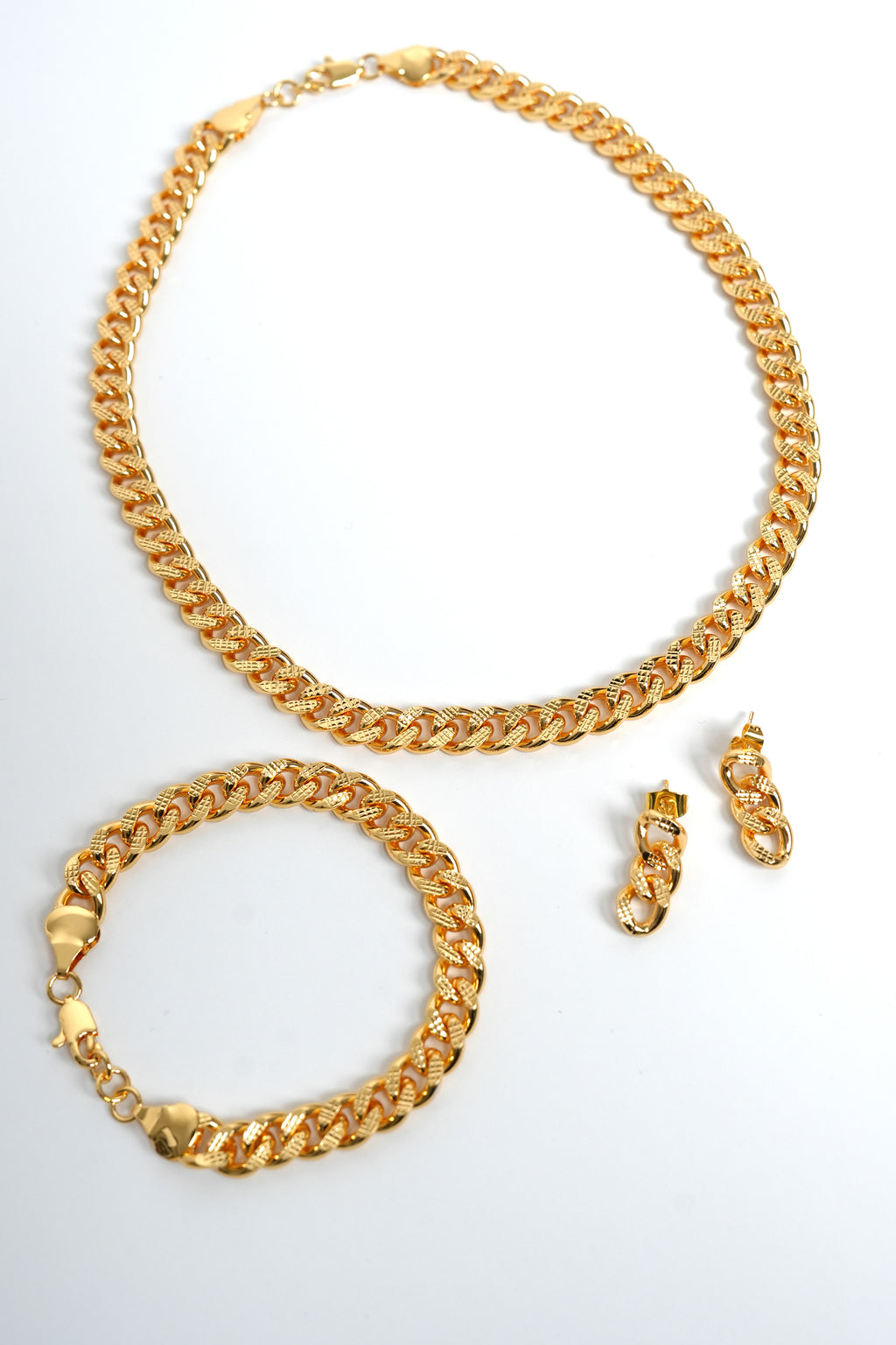 Gurmet Güç Halkası 22K Altın Kaplama Kolye Set