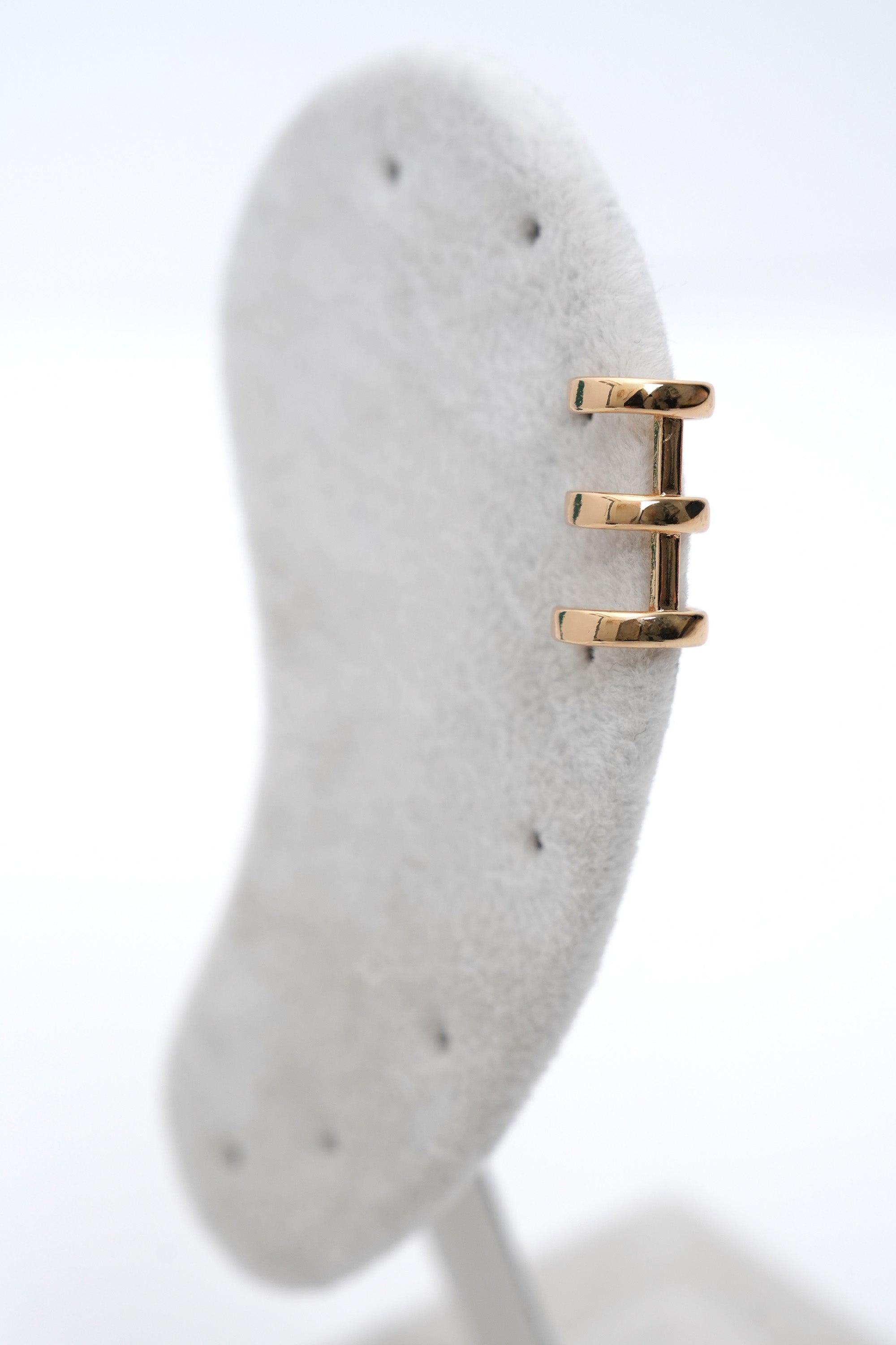 Altın Paralel Halka Ear Cuff Luxe Küpe