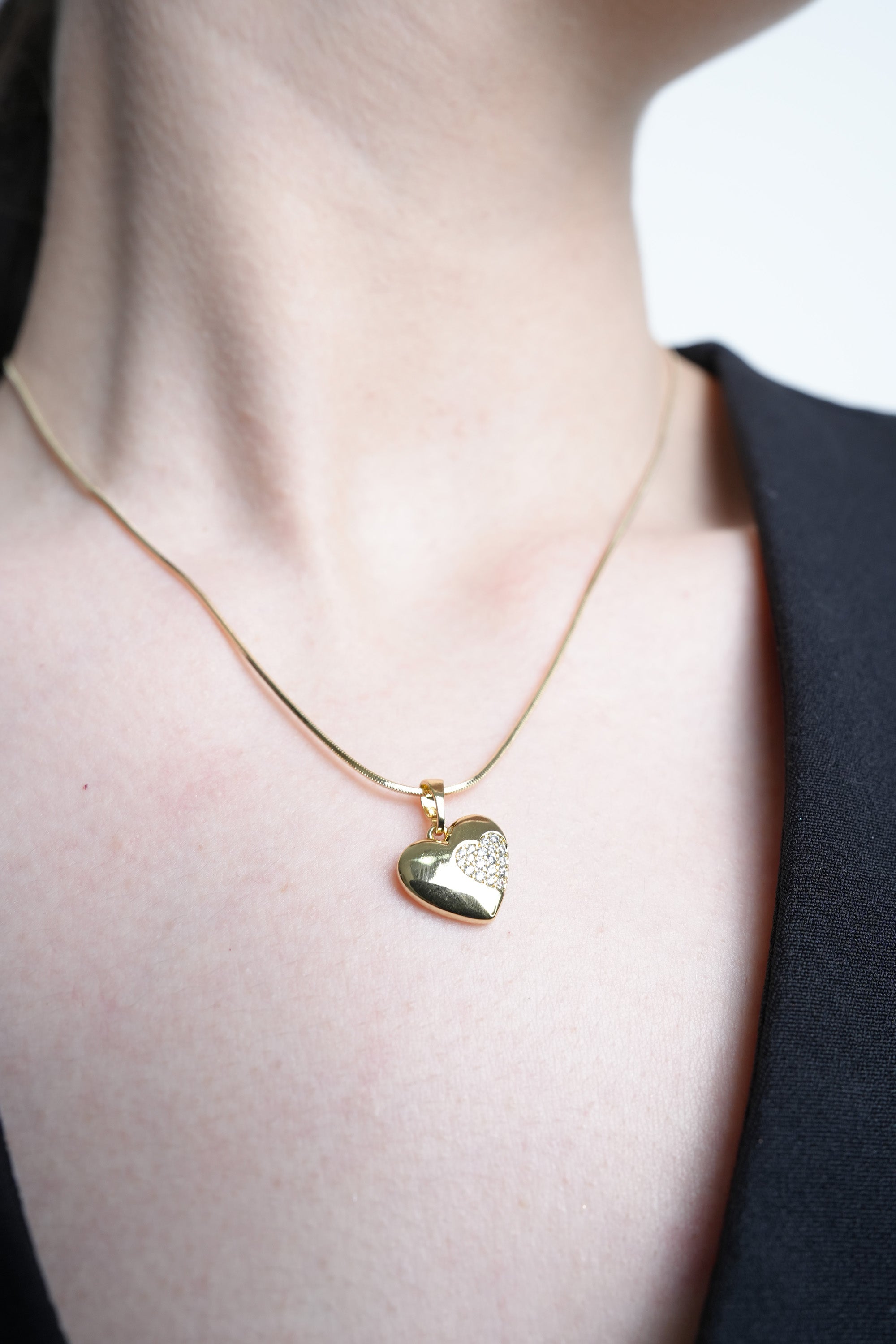 Sessiz Kalp Xuping Rodyum Kolye