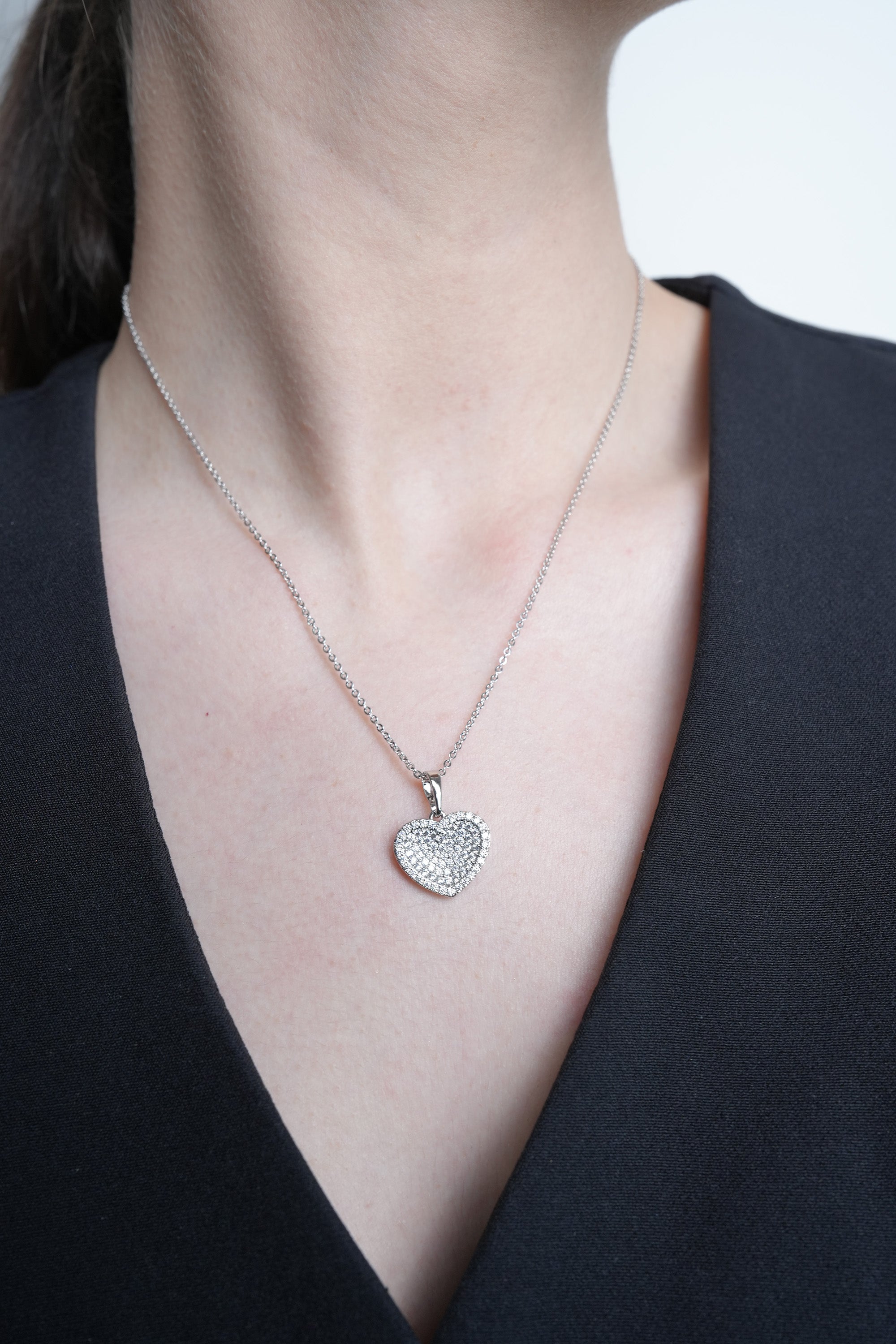 Zarafet Kalbi Xuping Rodyum Kolye