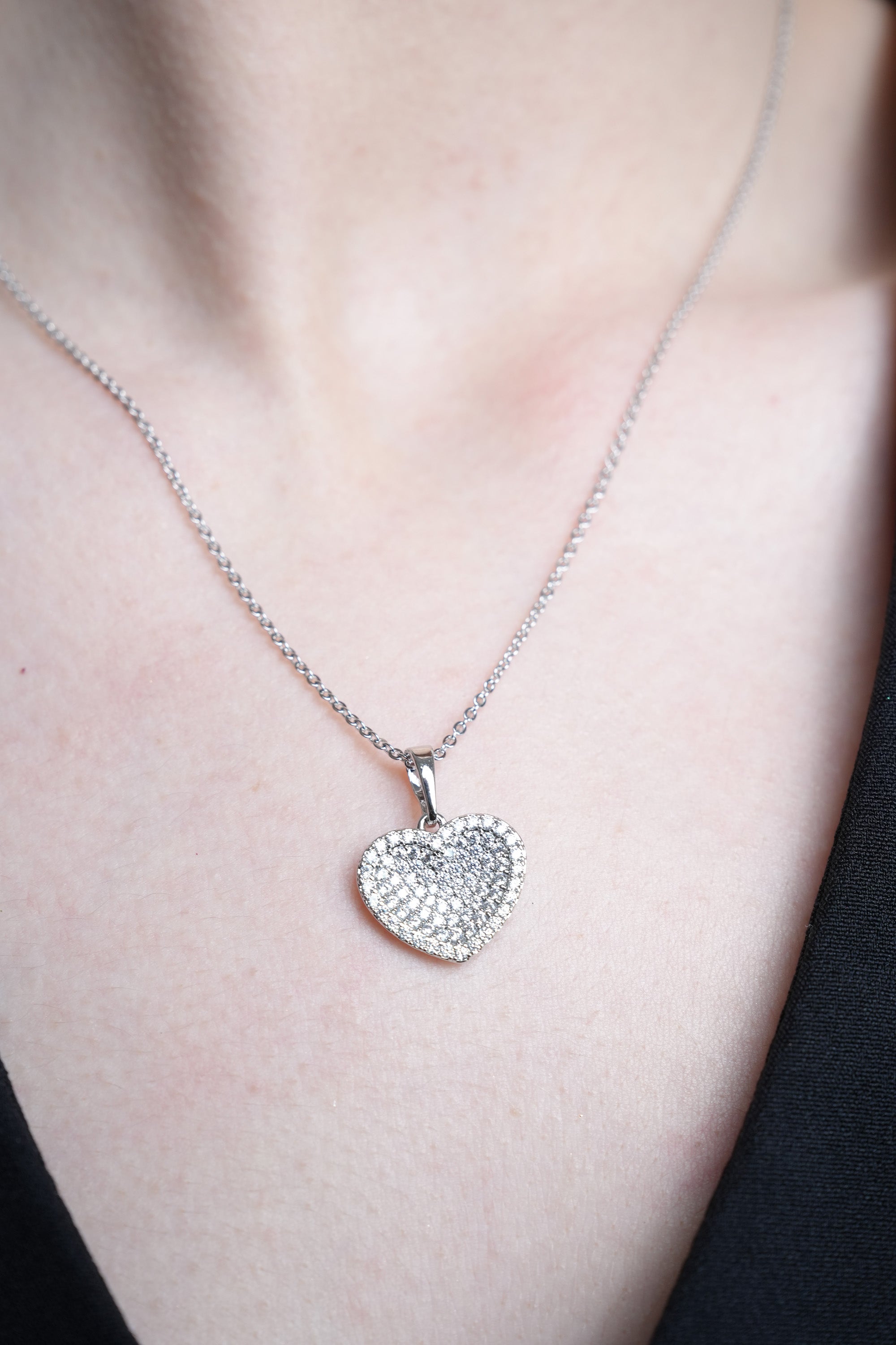 Zarafet Kalbi Xuping Rodyum Kolye