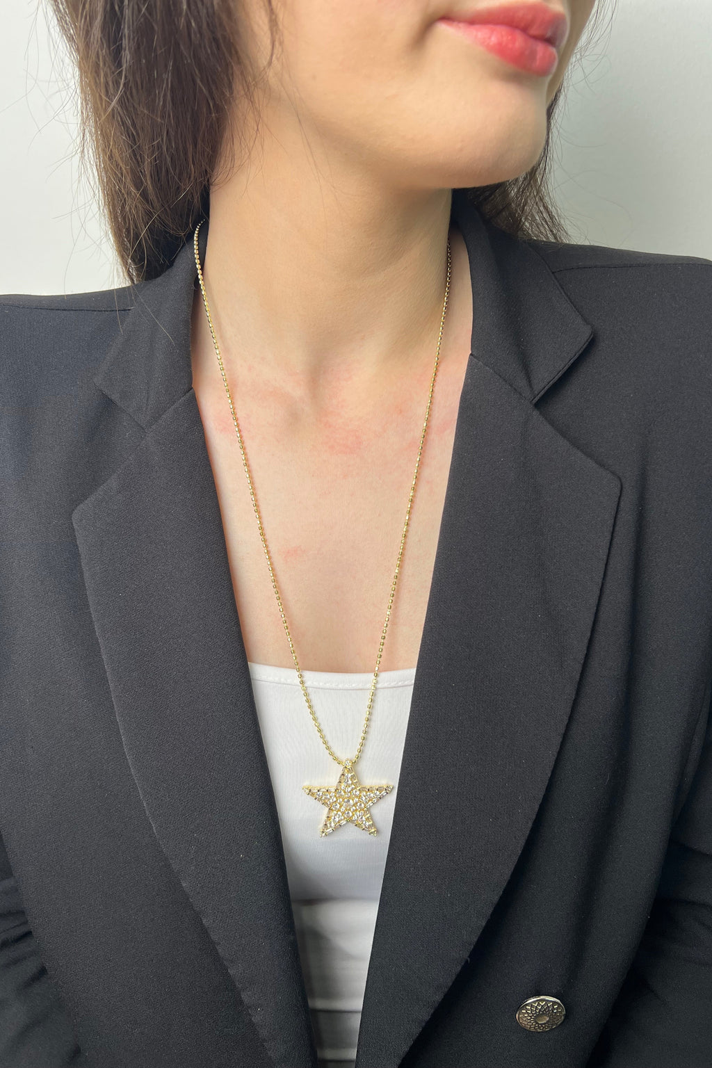 Astral Yıldız 14 K Altın Kaplama Luxe Kolye