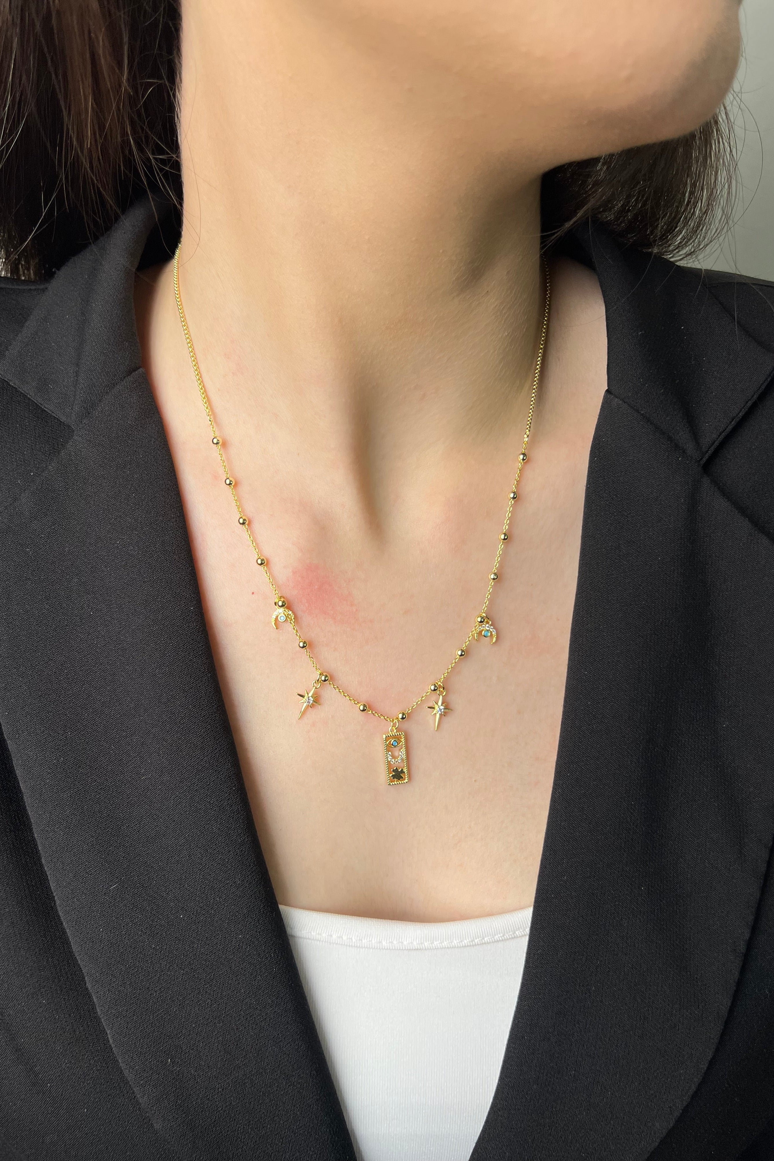 Astral İkon Charm 14K Luxe Kolye