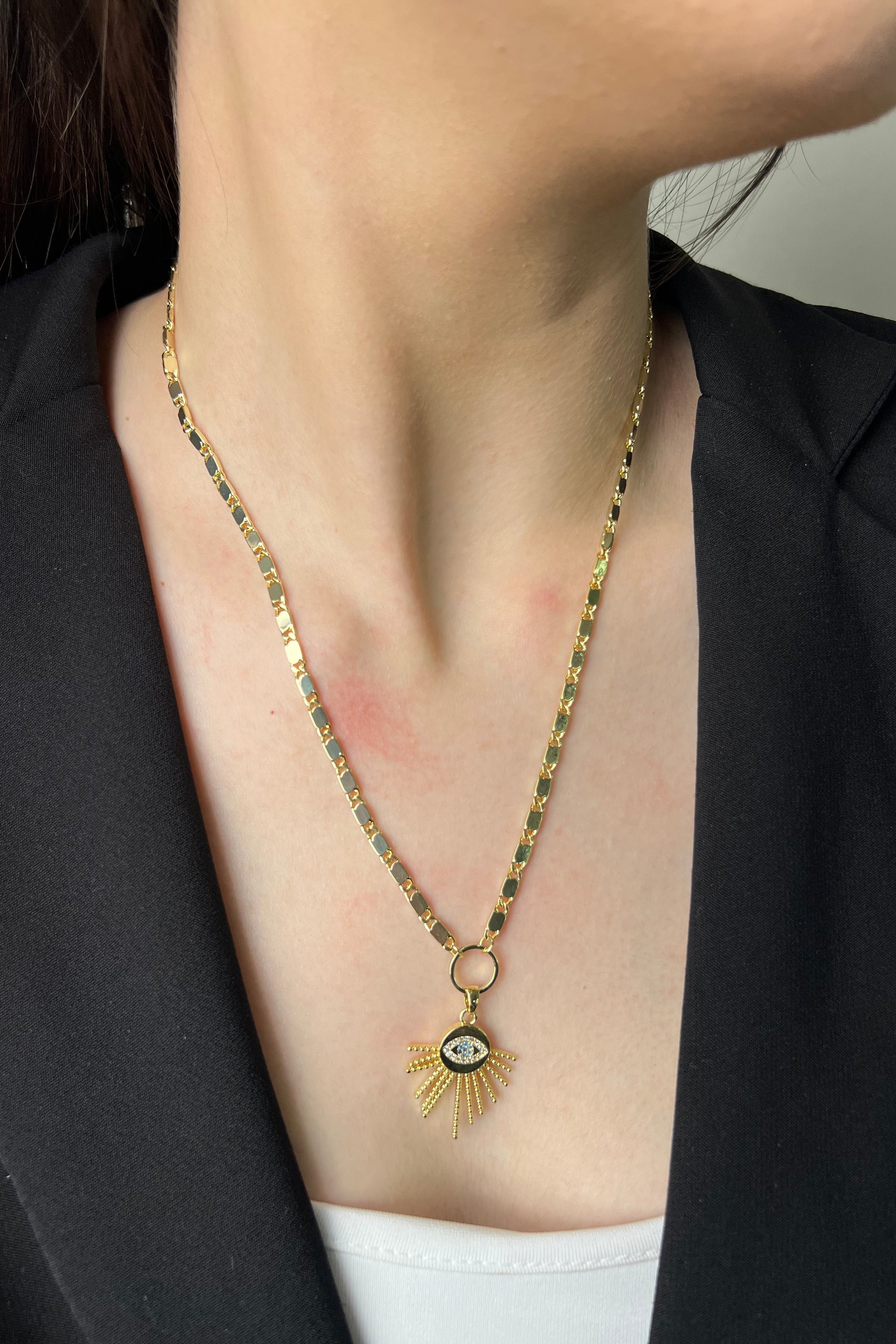 Nazar Işığı 14K Luxe Kolye