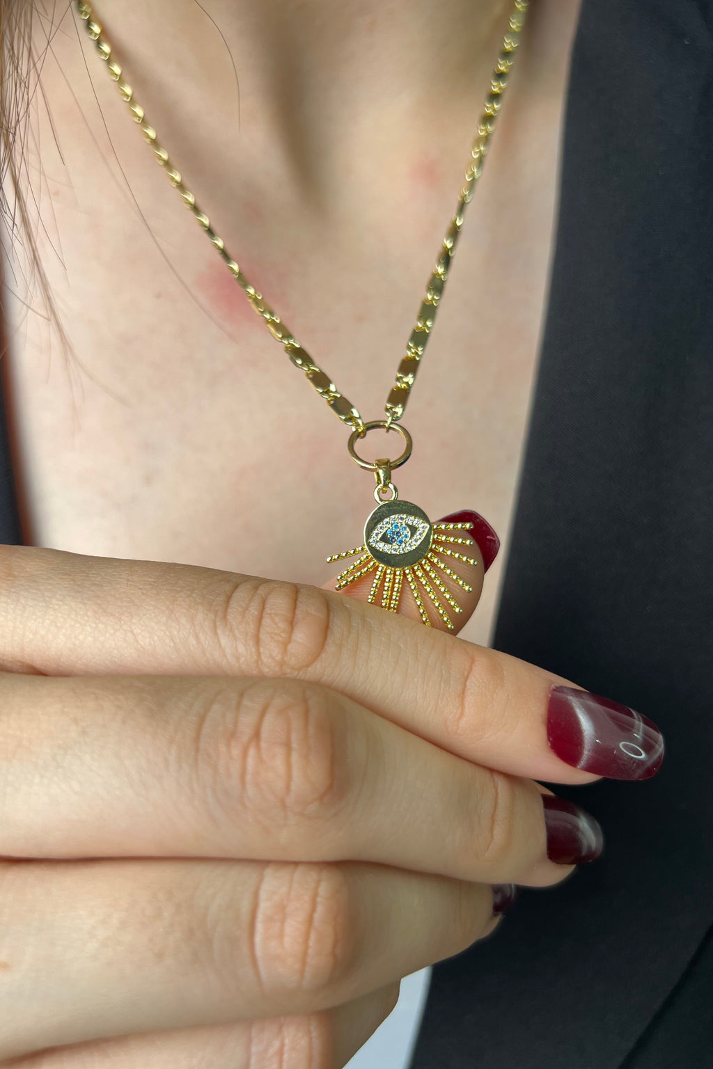 Nazar Işığı 14K Luxe Kolye