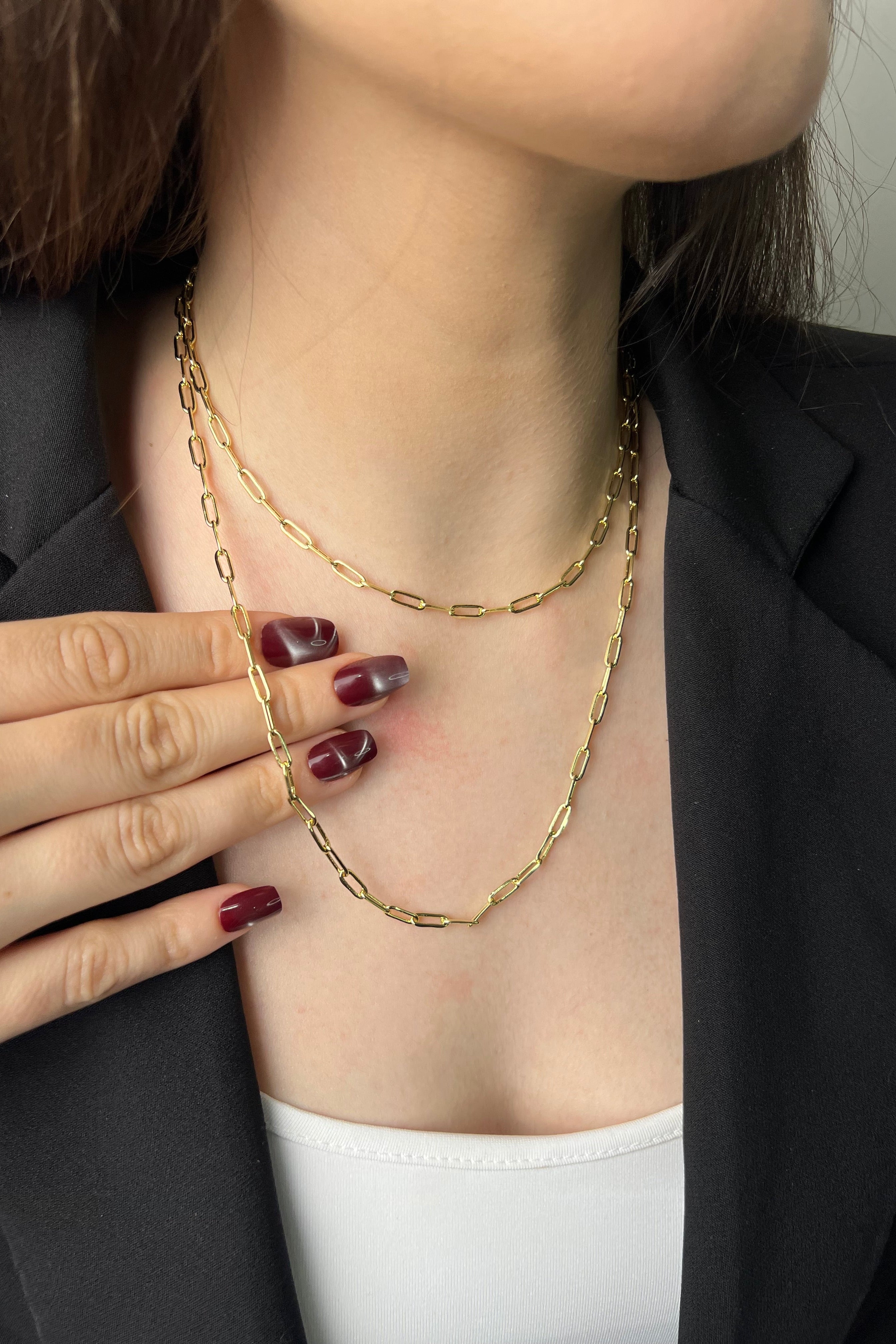 Altın Hat Duo 14K Luxe Kolye