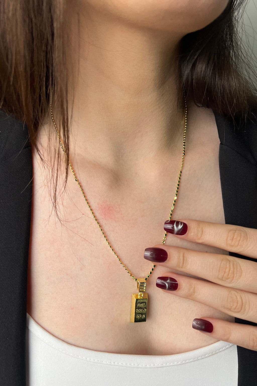 Külçe Prestij 14K Luxe Kolye