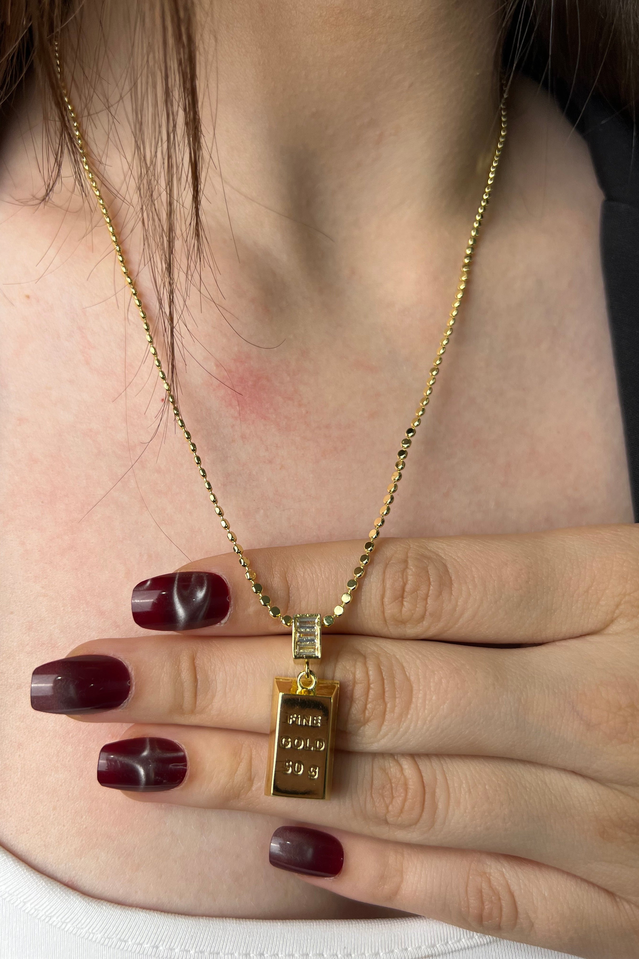 Külçe Prestij 14K Luxe Kolye