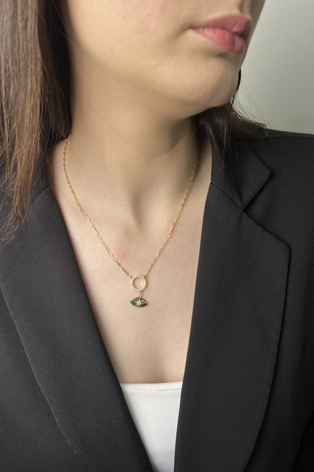 Sessiz Koruma 14K Luxe Kolye