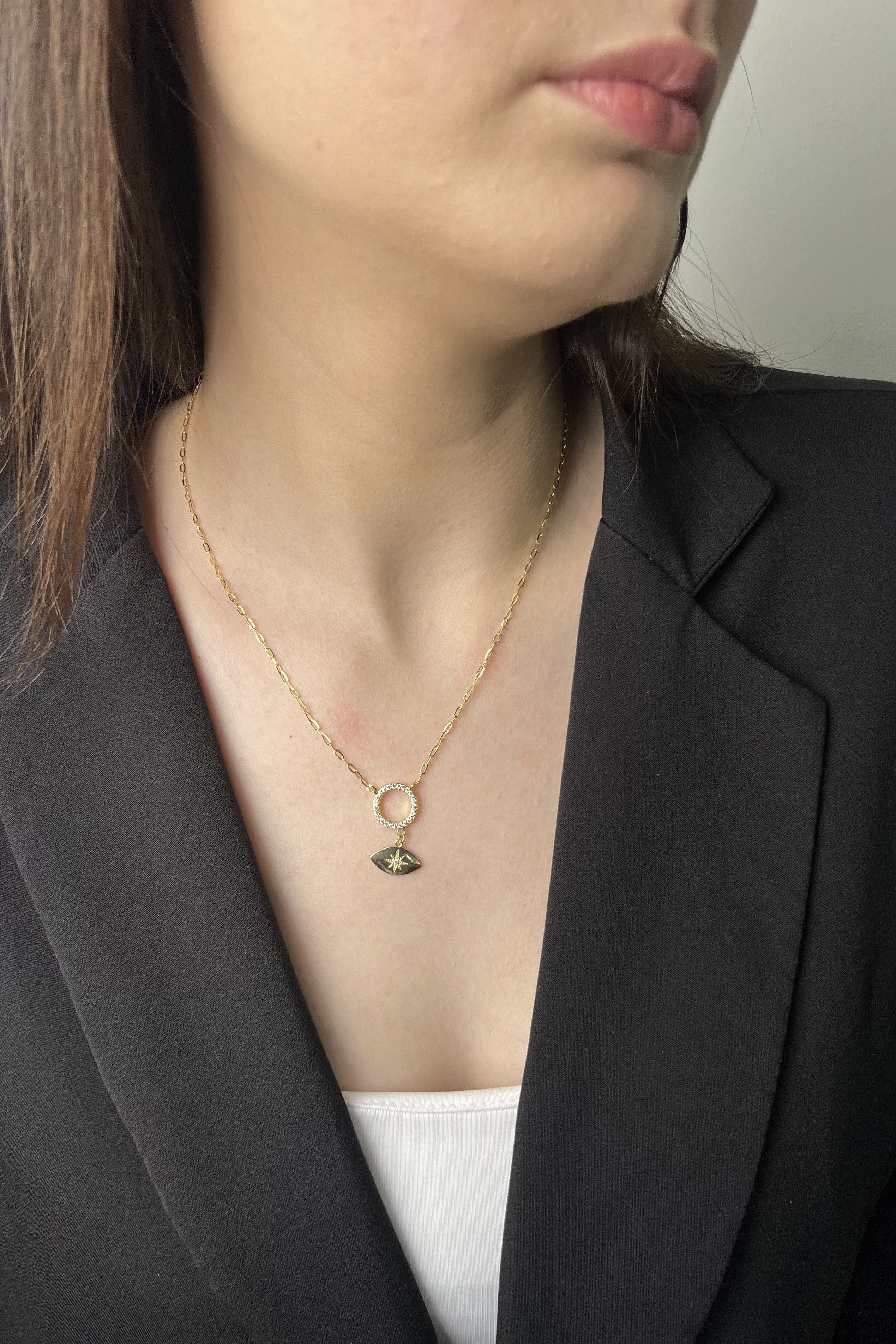 Sessiz Koruma 14K Luxe Kolye