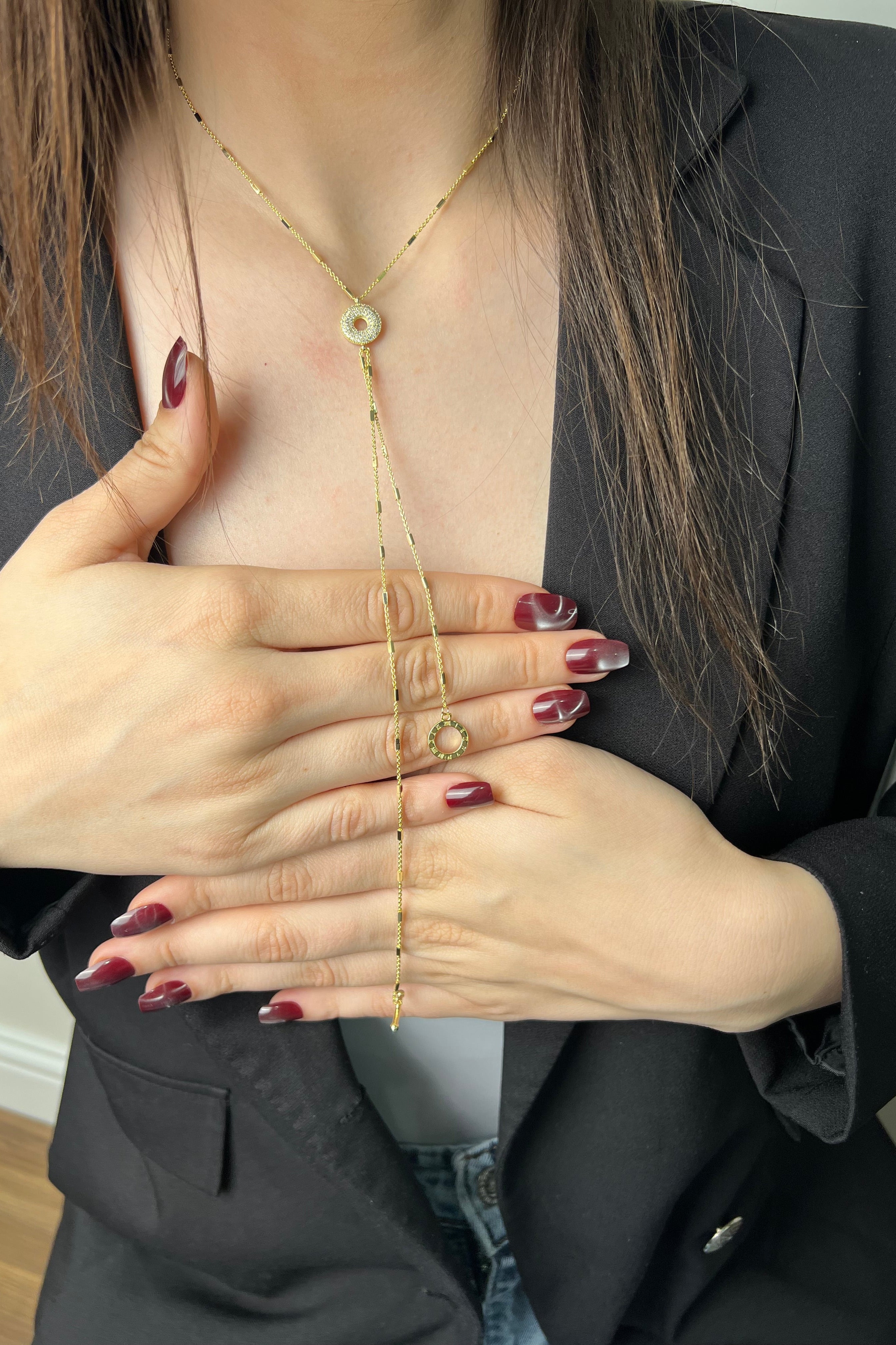 Zarif Düşüş 14K Luxe Kolye