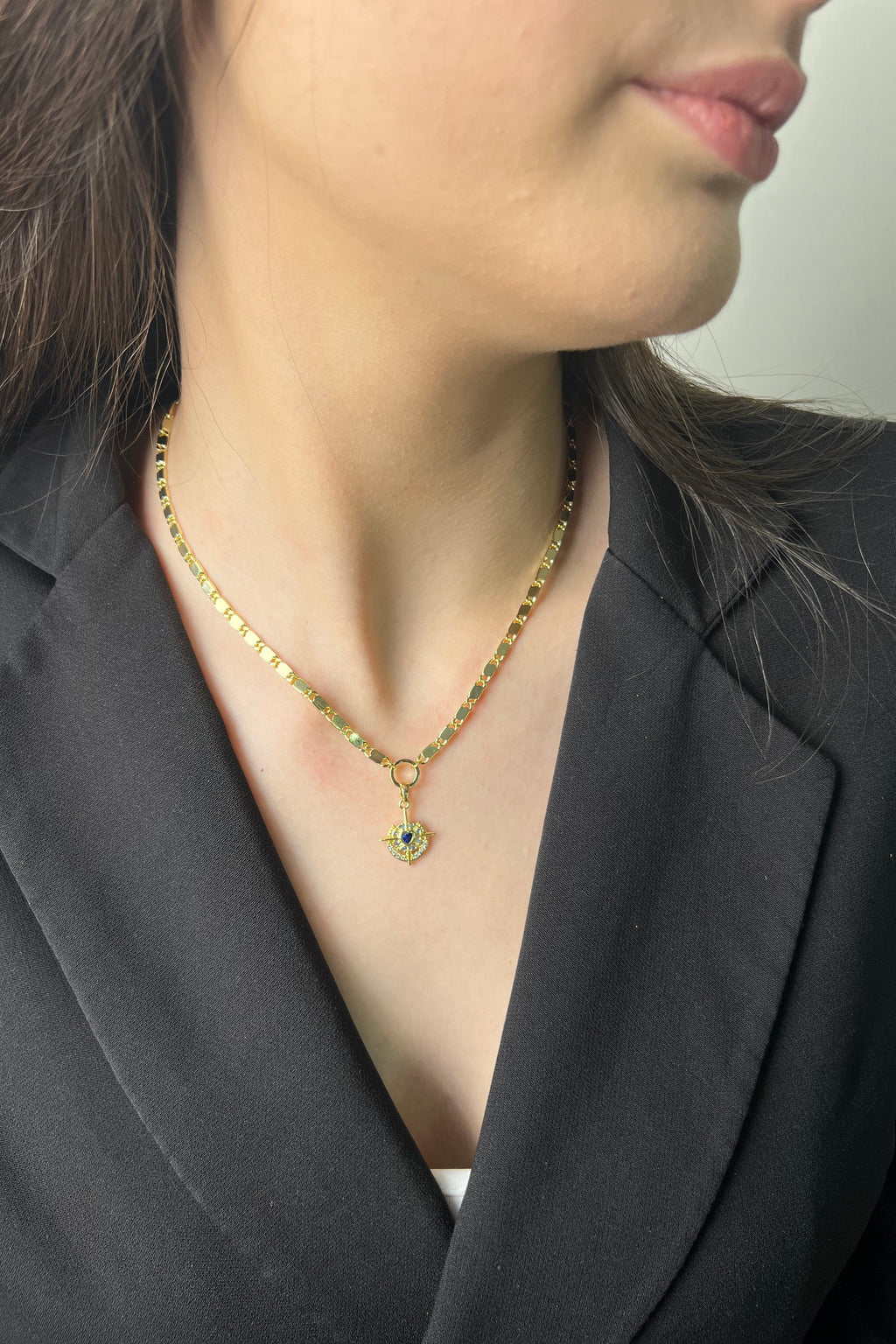 Şansın Gözü 14 K Luxe Kolye