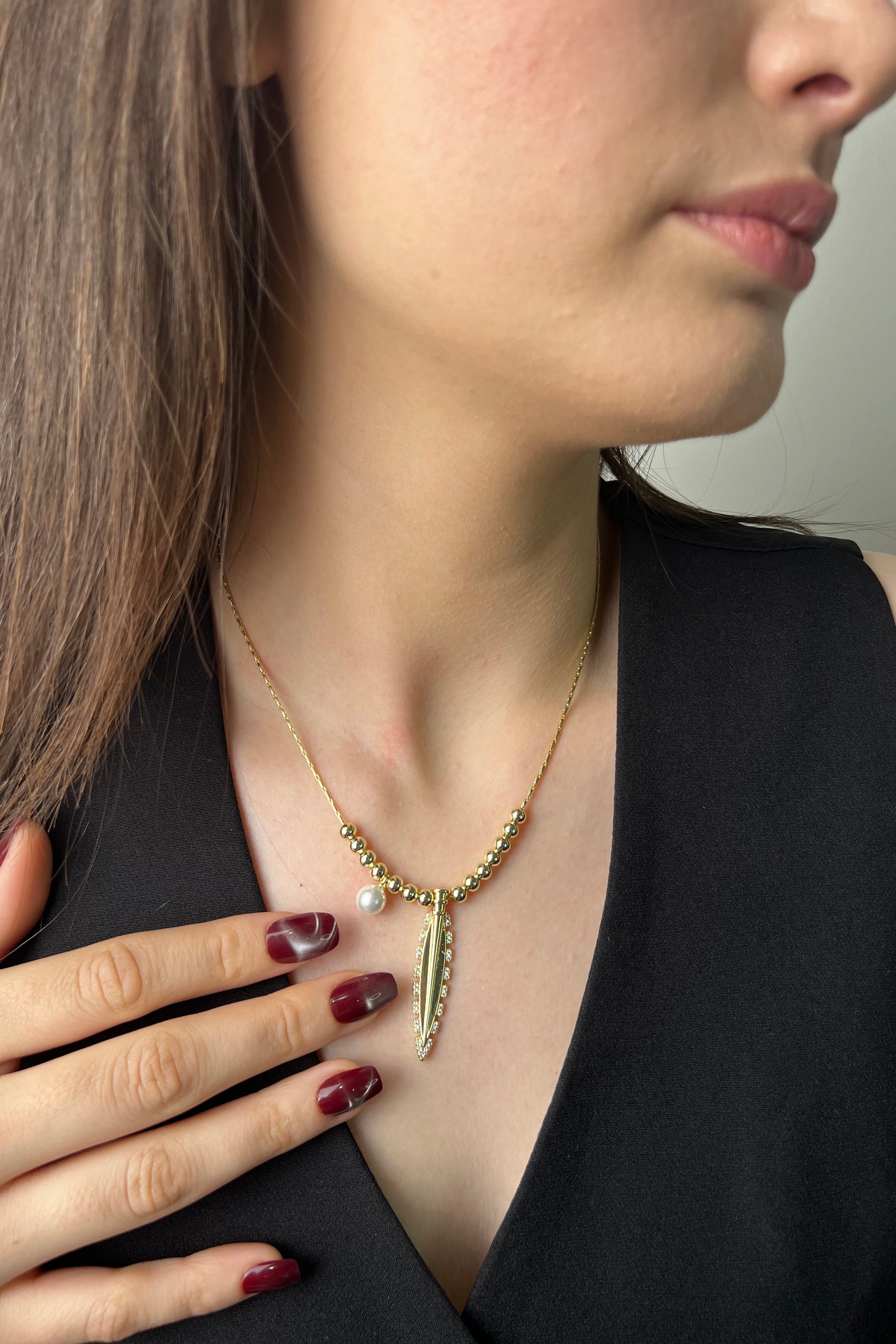 İnci İmzası 14K Luxe Kolye