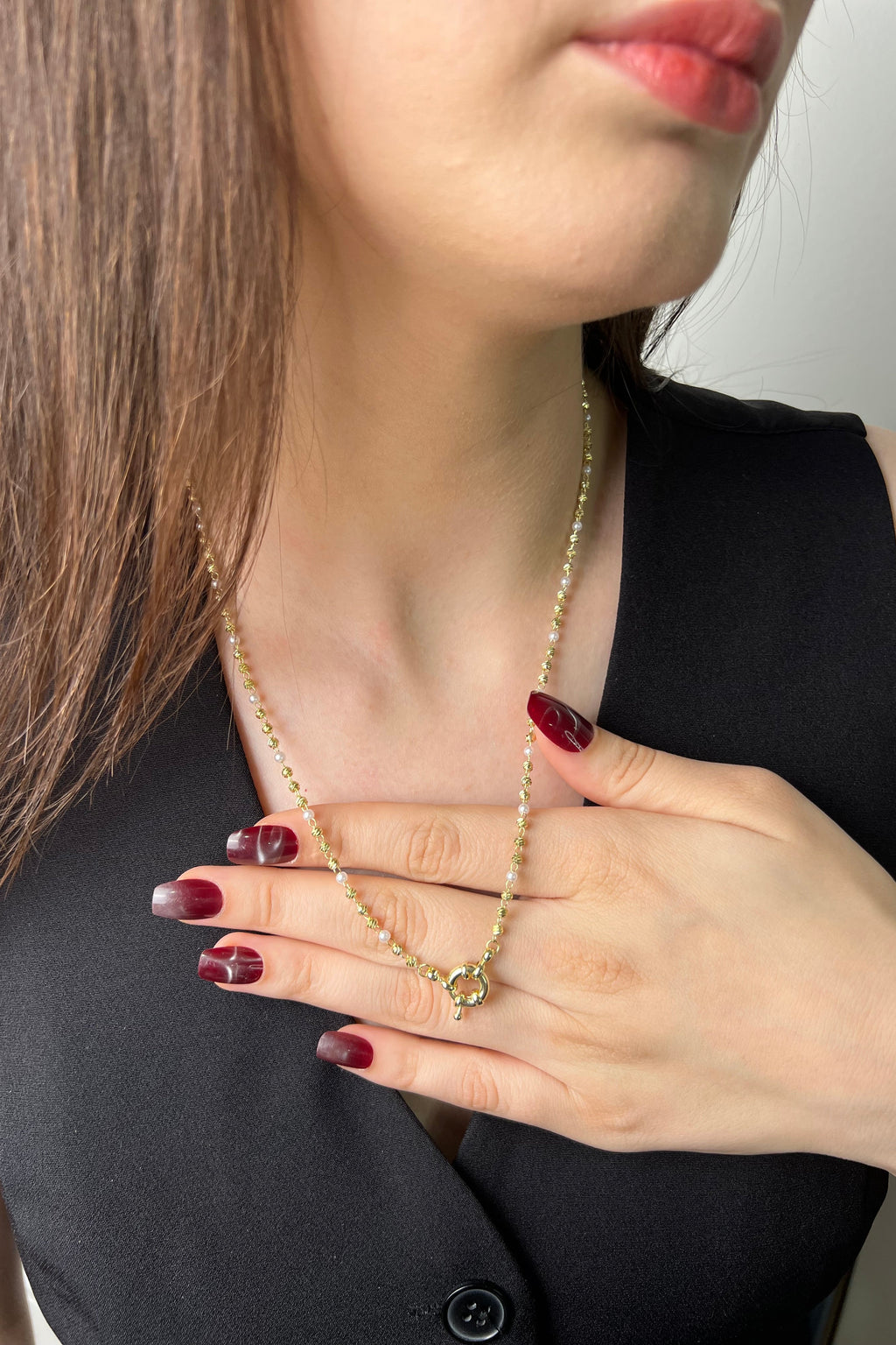 Toggle Işıltı 14K Luxe Kolye