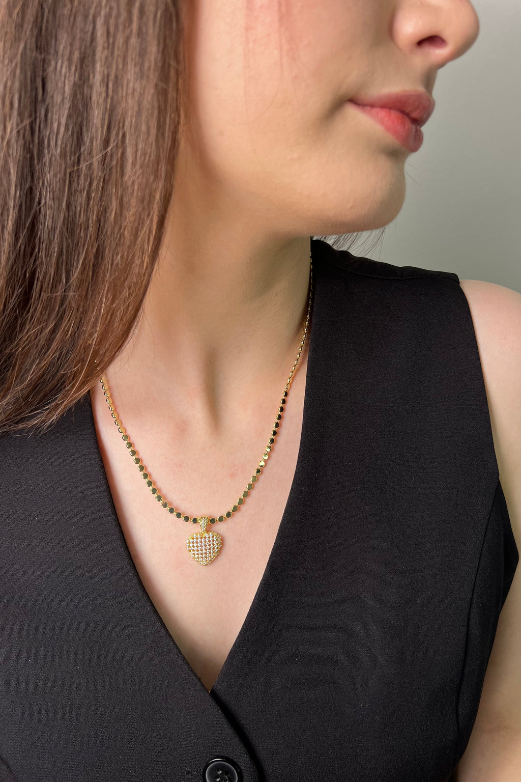 Kalbin Sırrı Kalp 14K Luxe Kolye