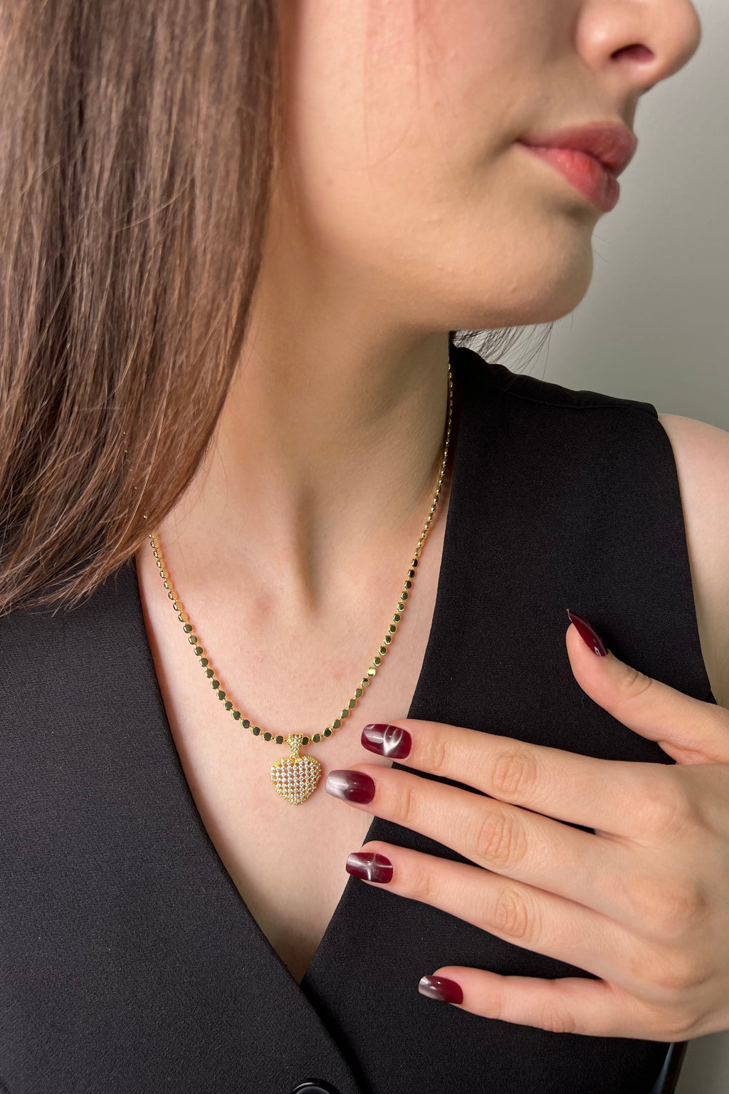 Kalbin Sırrı Kalp 14K Luxe Kolye