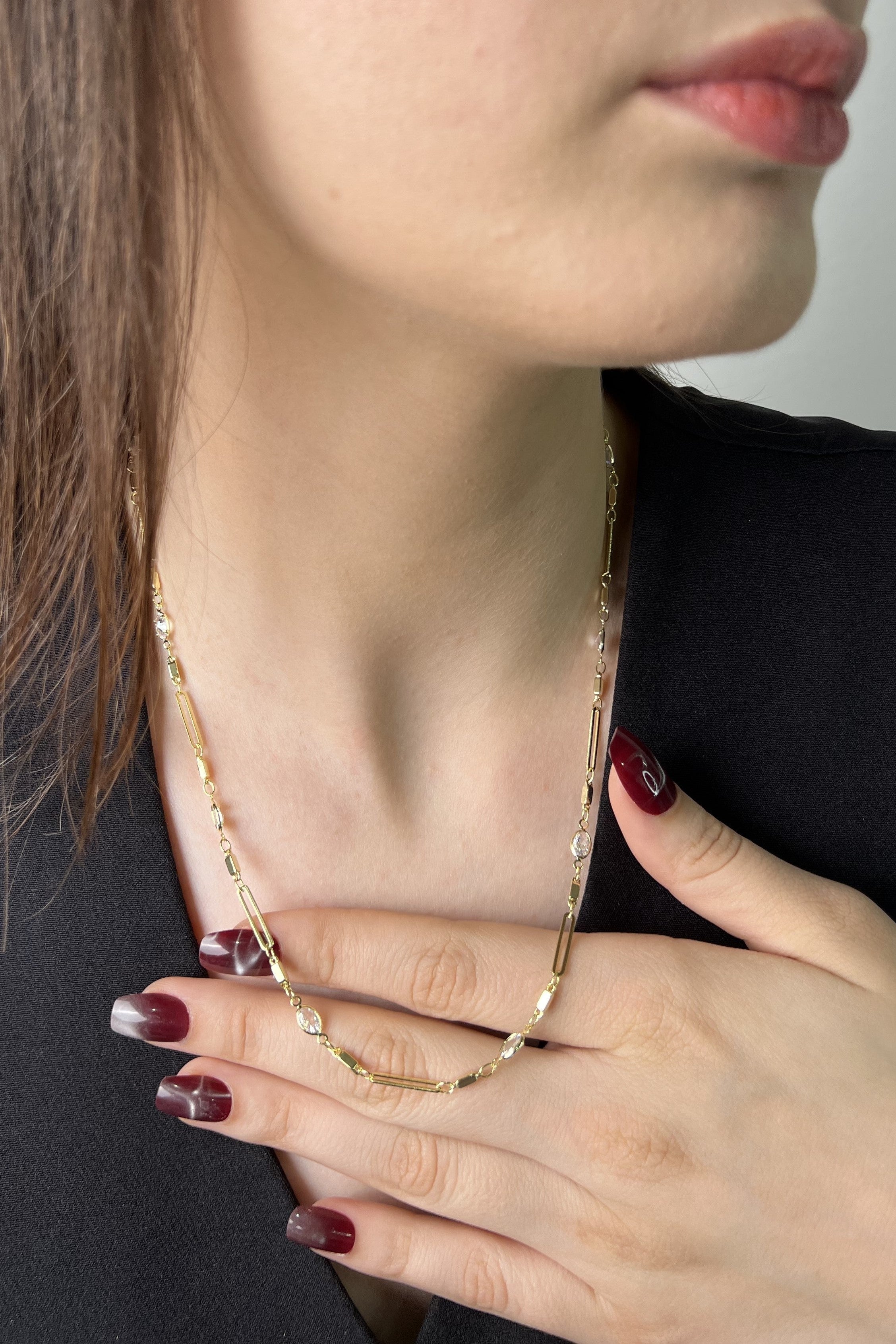 Kristal Hat 14K Luxe Kolye