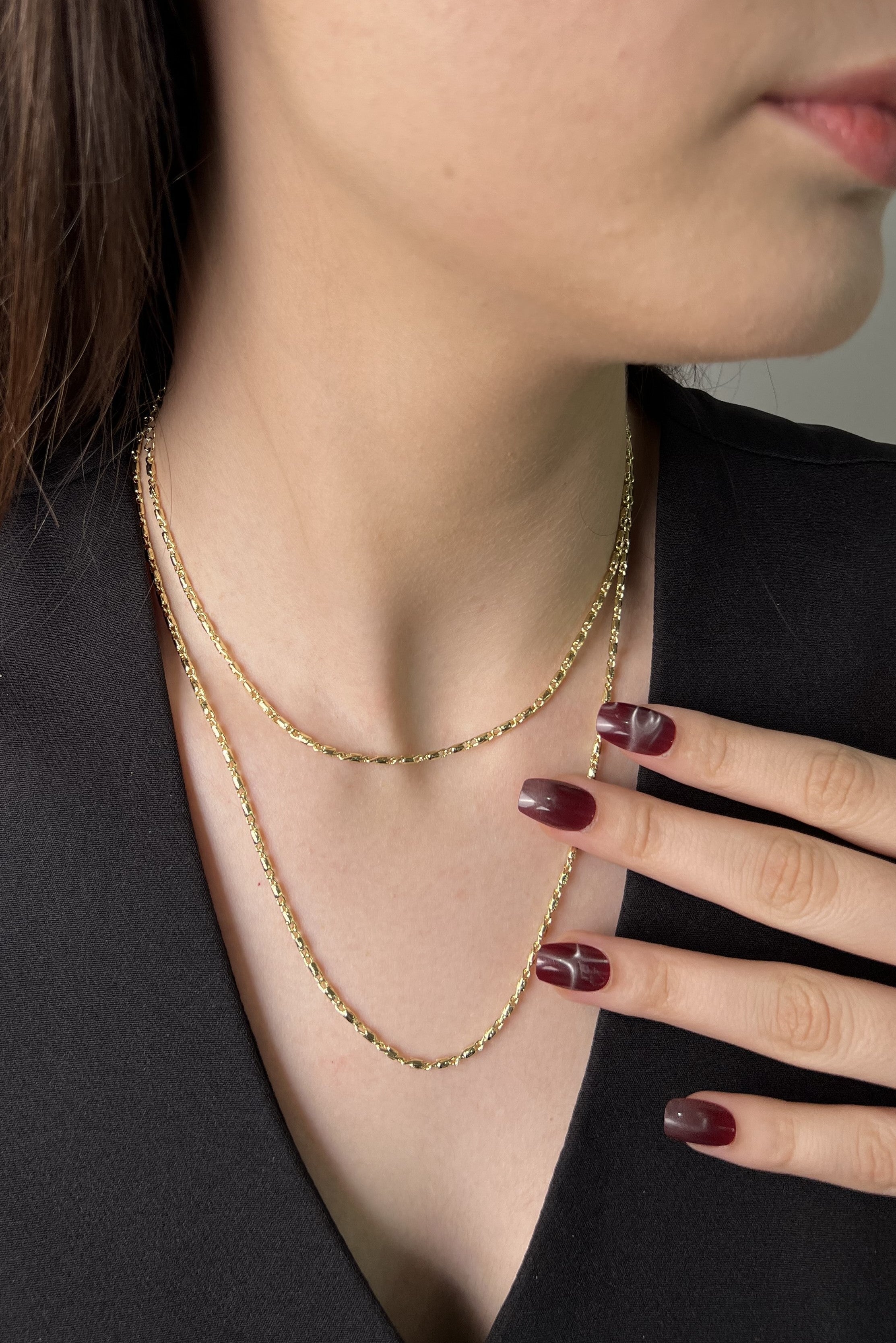 İnce Işıltı 14K Luxe Kolye