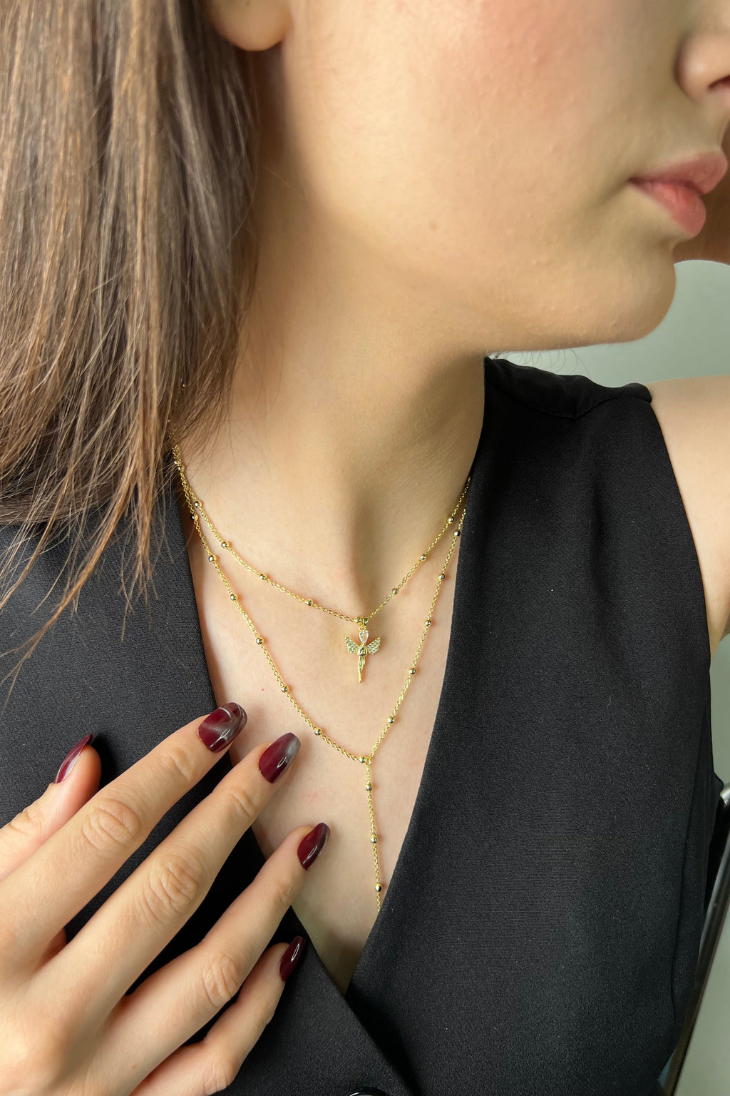 Kelebek İmzası 14K Luxe Kolye