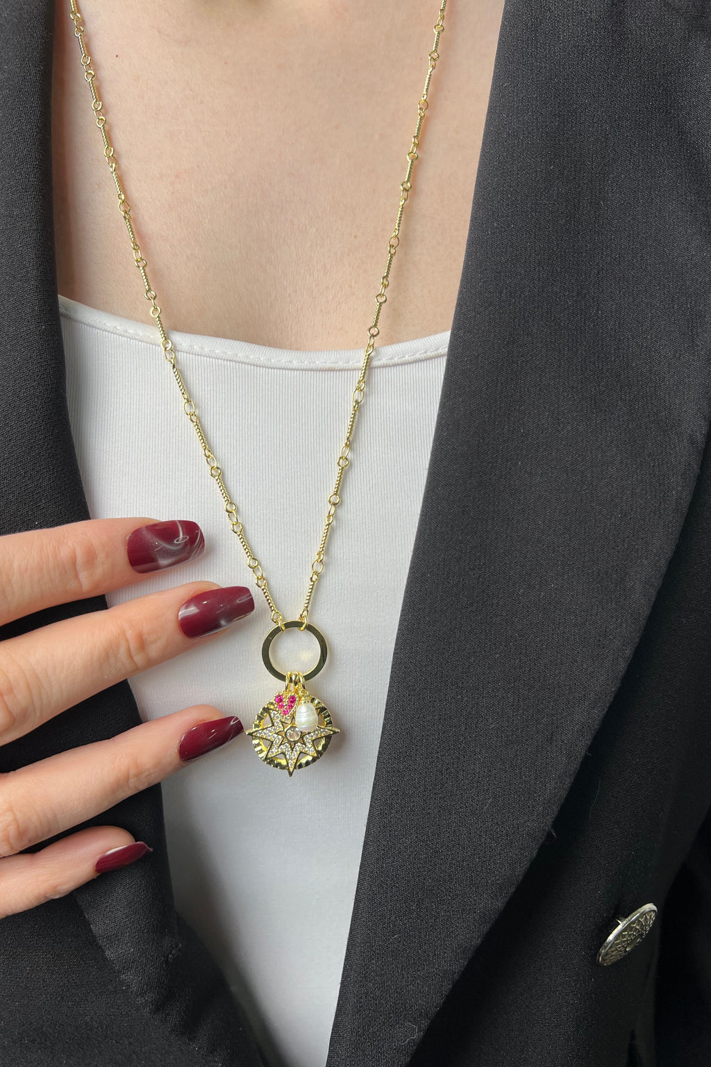 Şans Mührü 14K Luxe Kolye